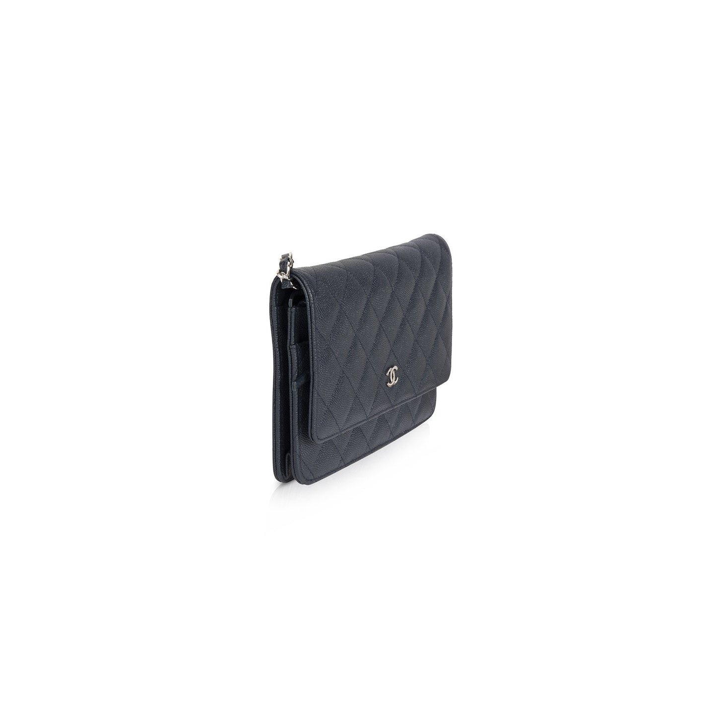 Chanel Navy Caviar Classic Wallet on Chain