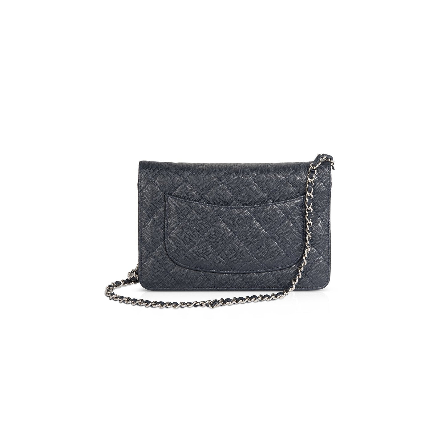 Chanel Navy Caviar Classic Wallet on Chain