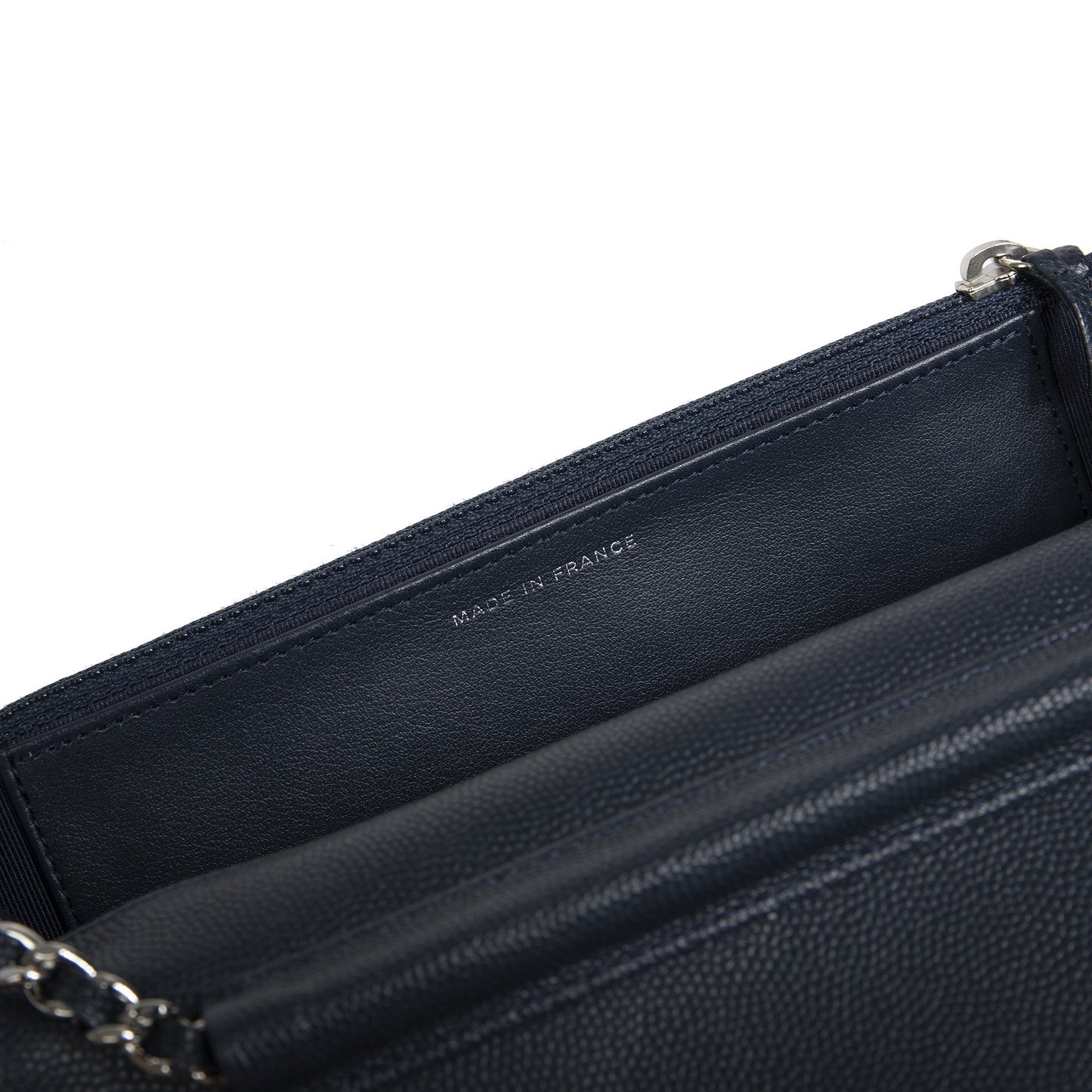 Chanel Navy Caviar Classic Wallet on Chain