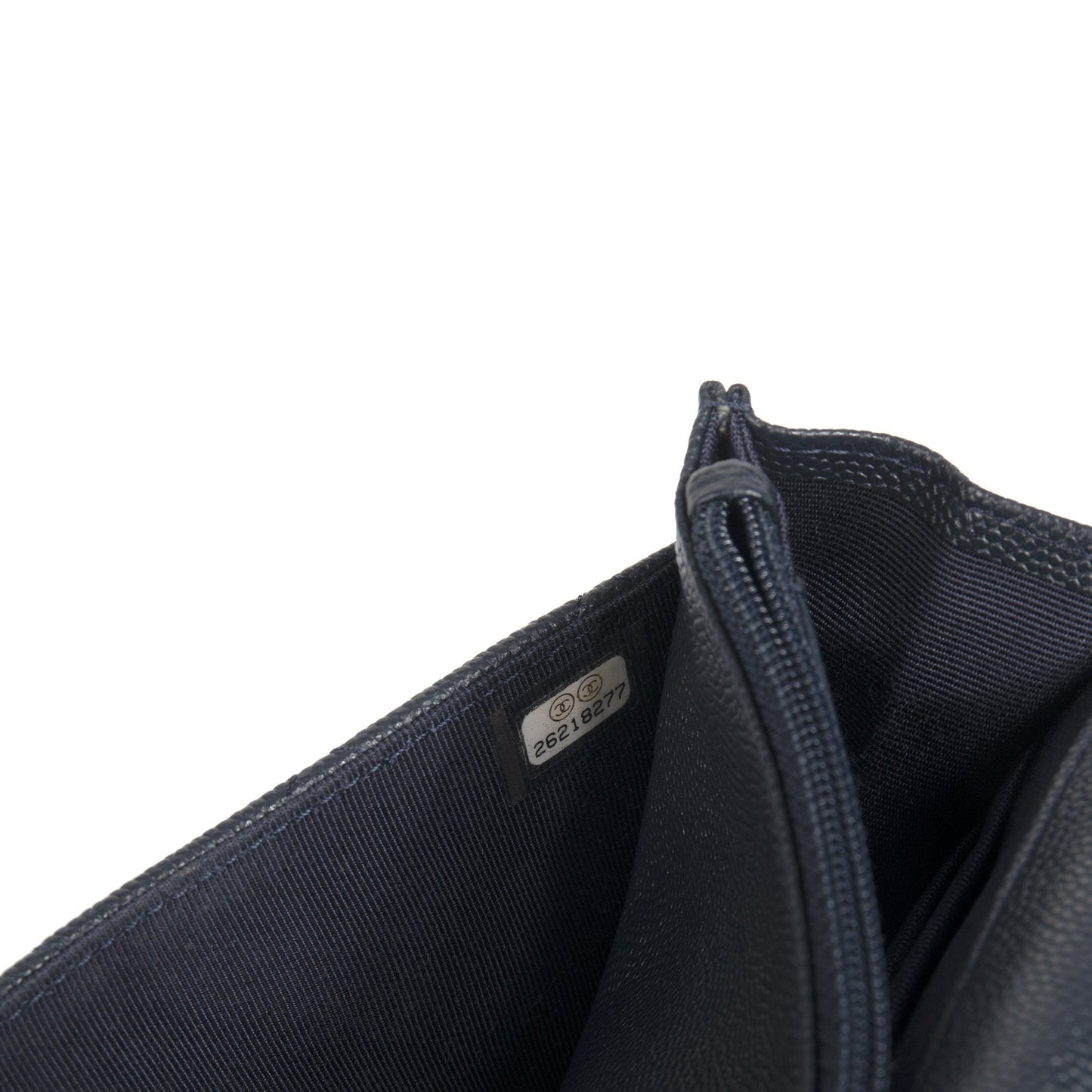 Chanel Navy Caviar Classic Wallet on Chain