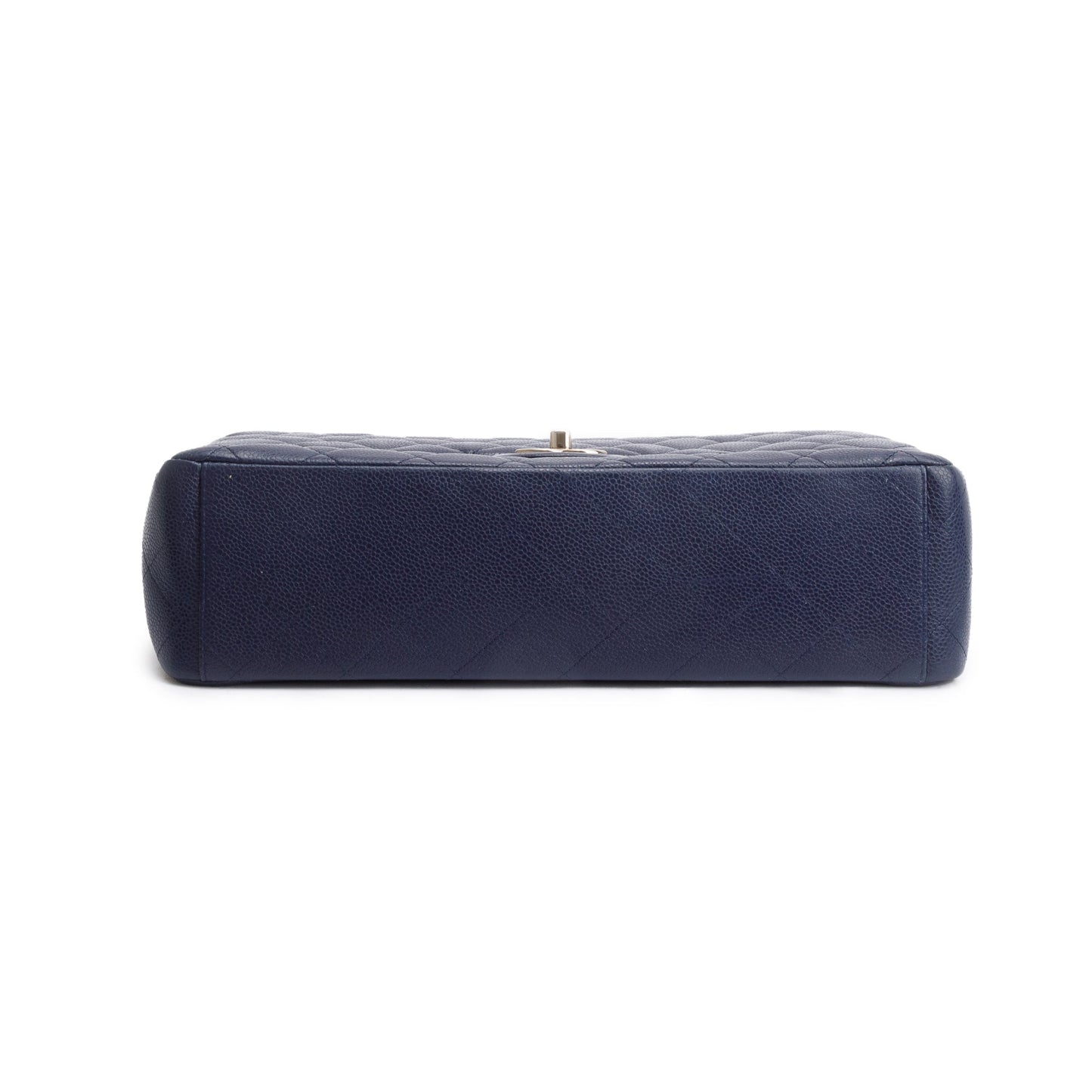 Chanel Navy Quilted Caviar Leather Classic Maxi Double Flap Bag