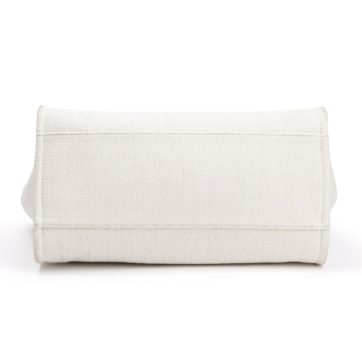 Chanel Neutral Canvas Navy Calfskin Medium Deauville Tote
