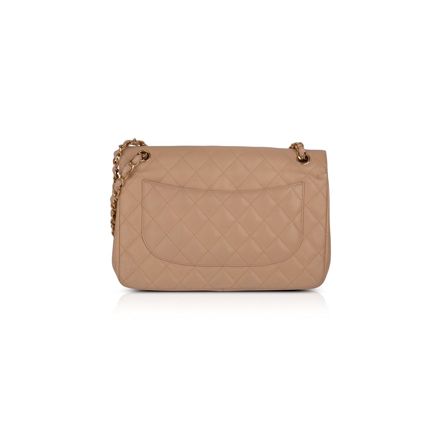 Chanel Neutral Caviar Classic Jumbo Double Flap Bag