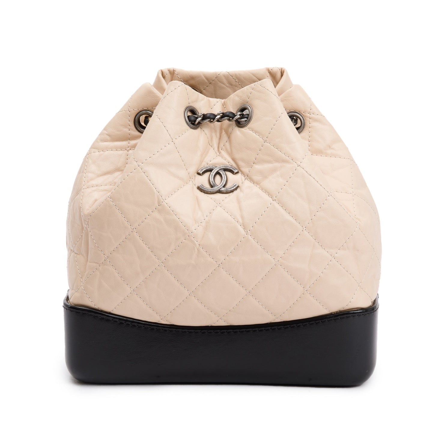 Chanel Neutral Leather Small Gabrielle Backpack