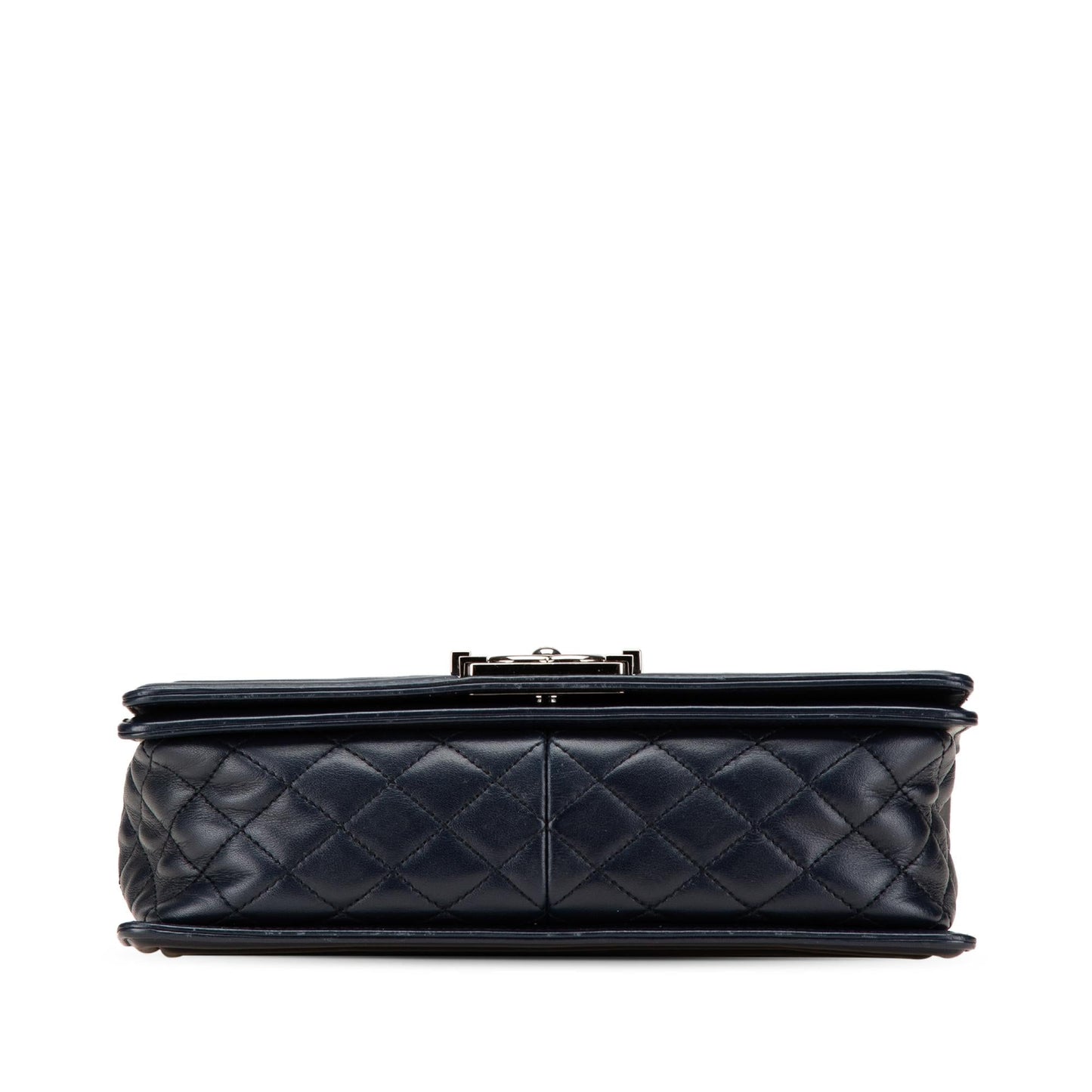 Chanel Old Medium Chevron and Diamond Quilted Lambskin Boy Flap