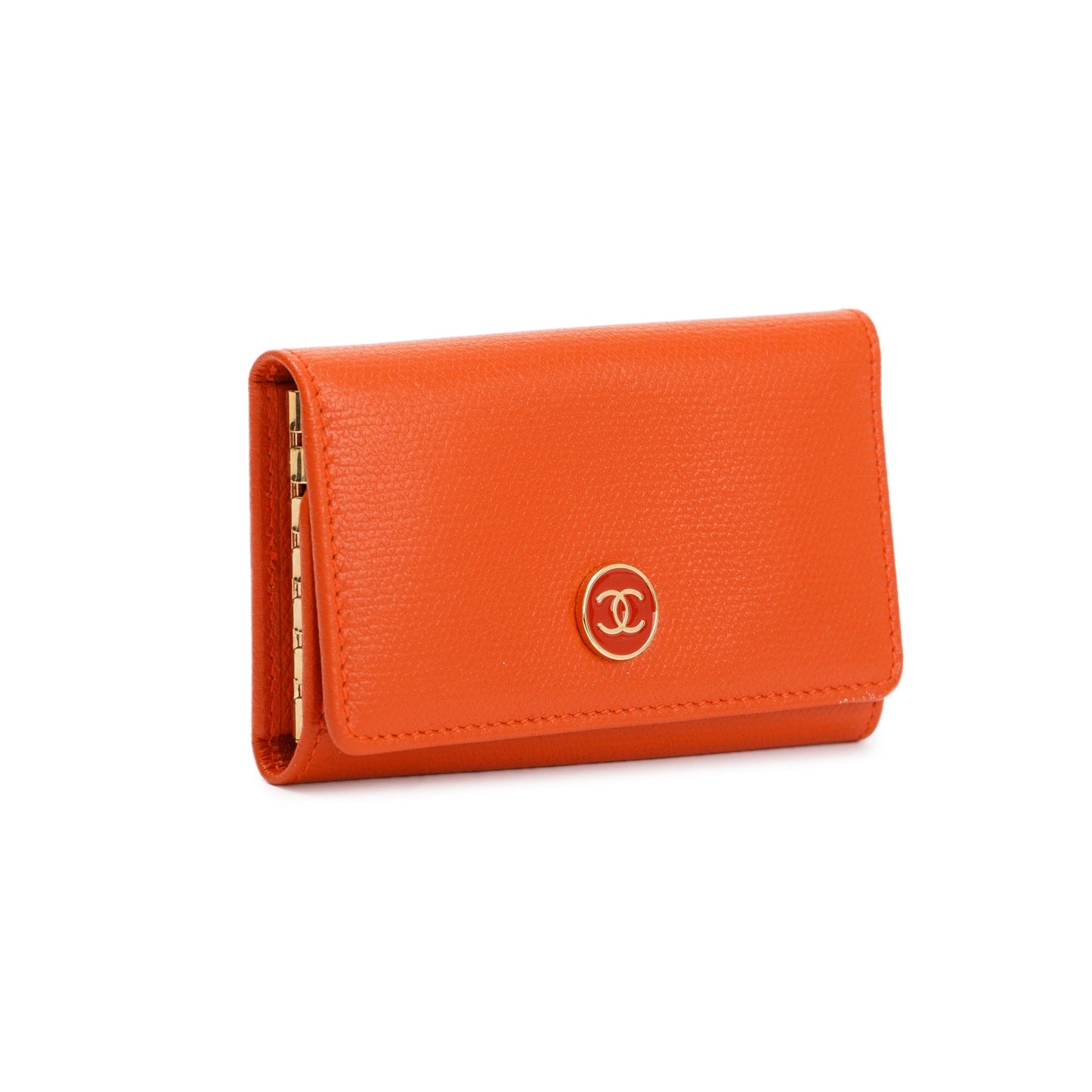 Chanel Orange Leather Key Holder