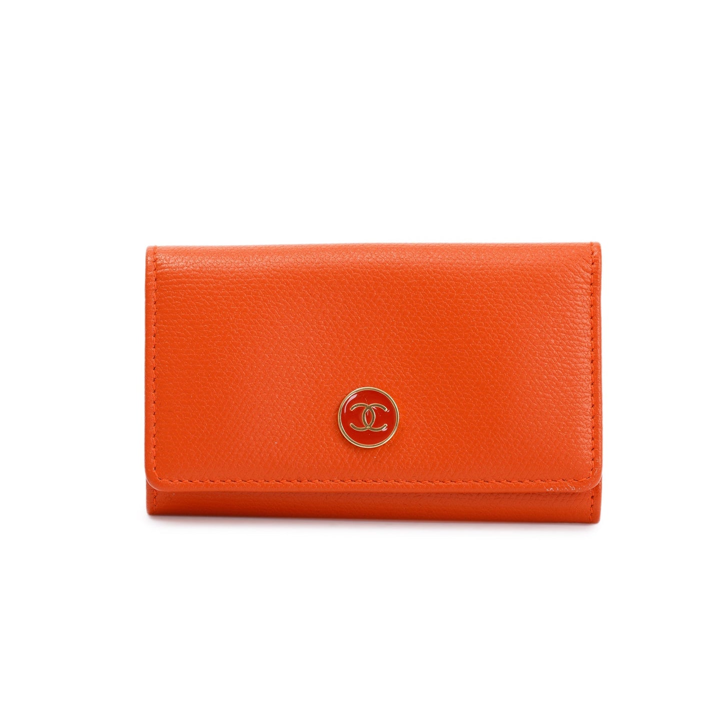 Chanel Orange Leather Key Holder