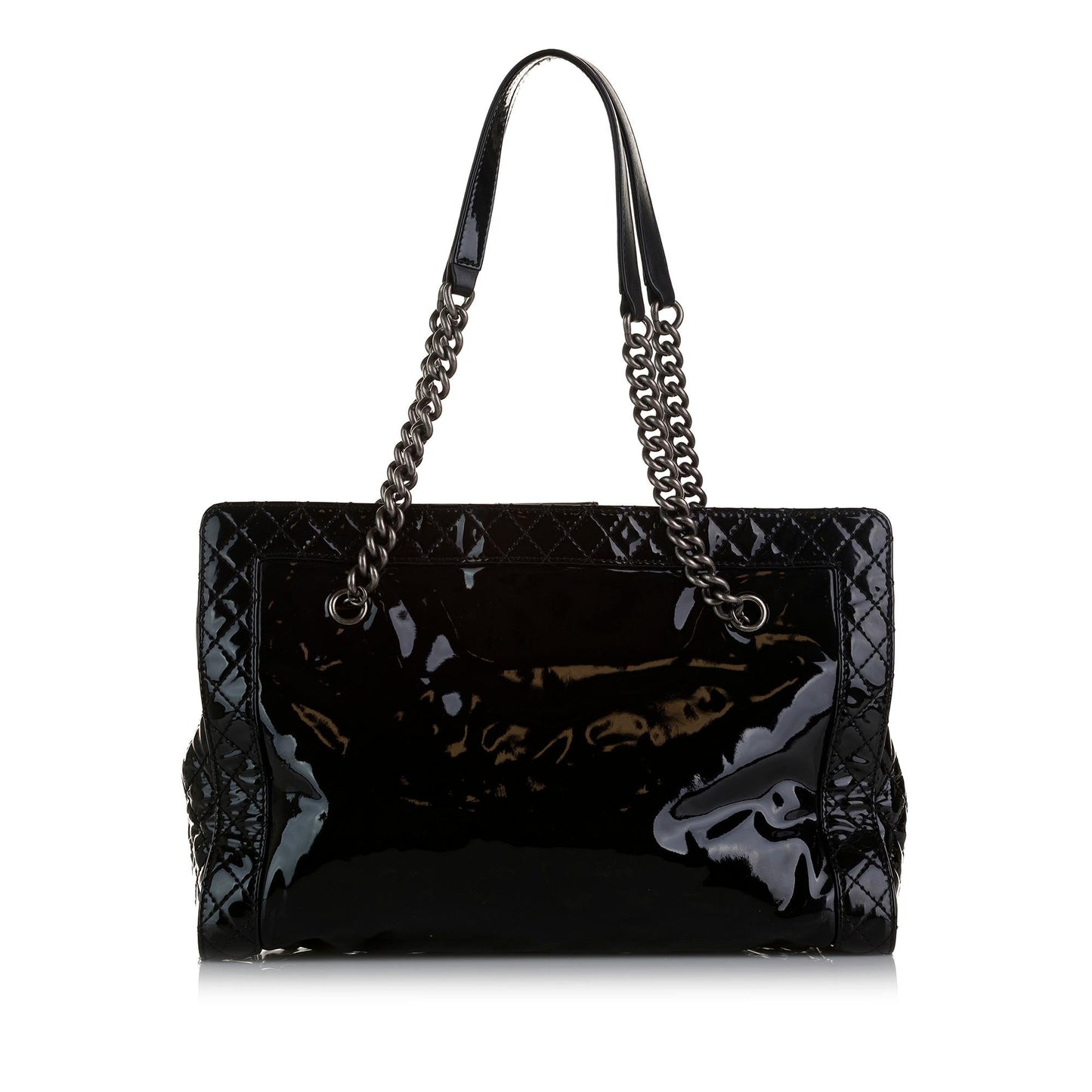 Chanel Patent Boy Reverso Shopping Tote (SHG-hSjbqX)