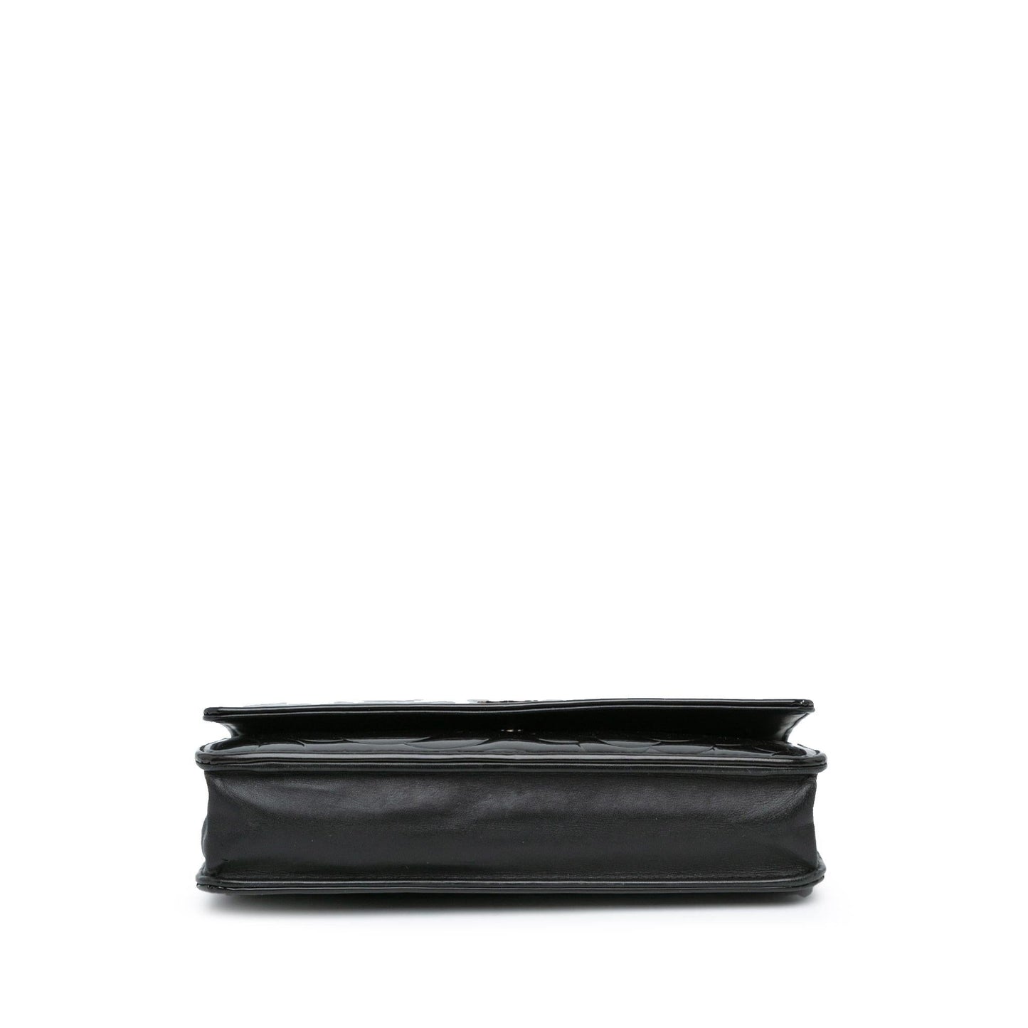Chanel Patent Camellia Wallet On Chain (SHG-jbYGWh)