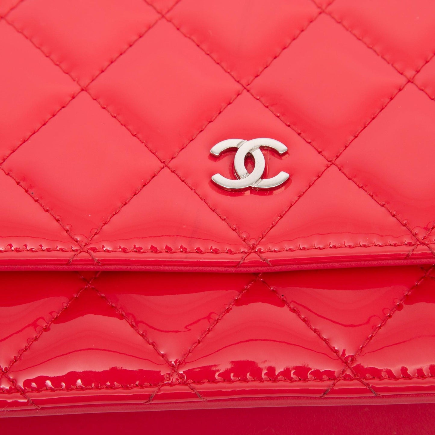 Chanel Patent Leather Classic Wallet on Chain