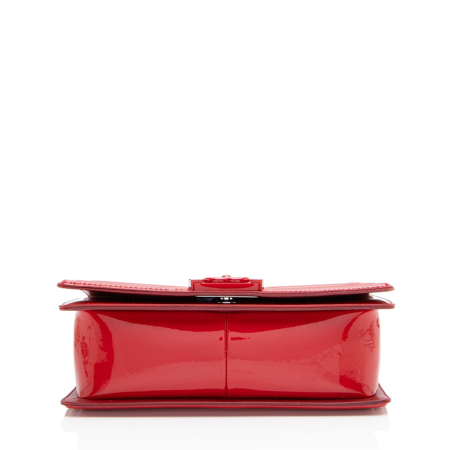 Chanel Patent Leather Plexiglass Old Medium Boy Bag (SHF-yQ51Dn)