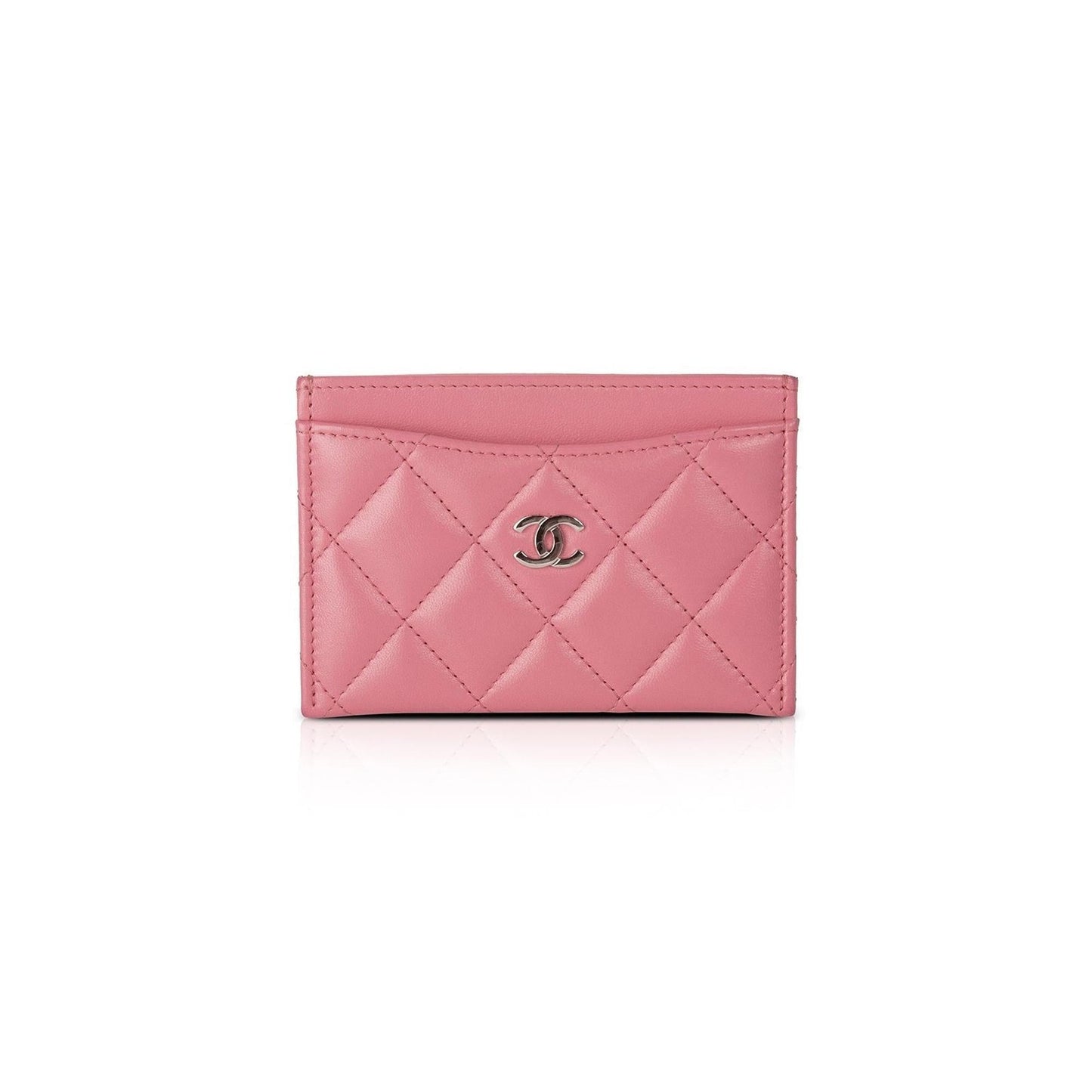 Chanel Pink 2021 Lambskin Classic Card Holder