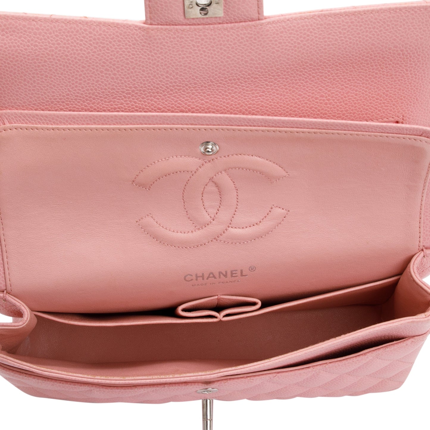 Chanel Pink Caviar Classic Medium Double Flap Bag