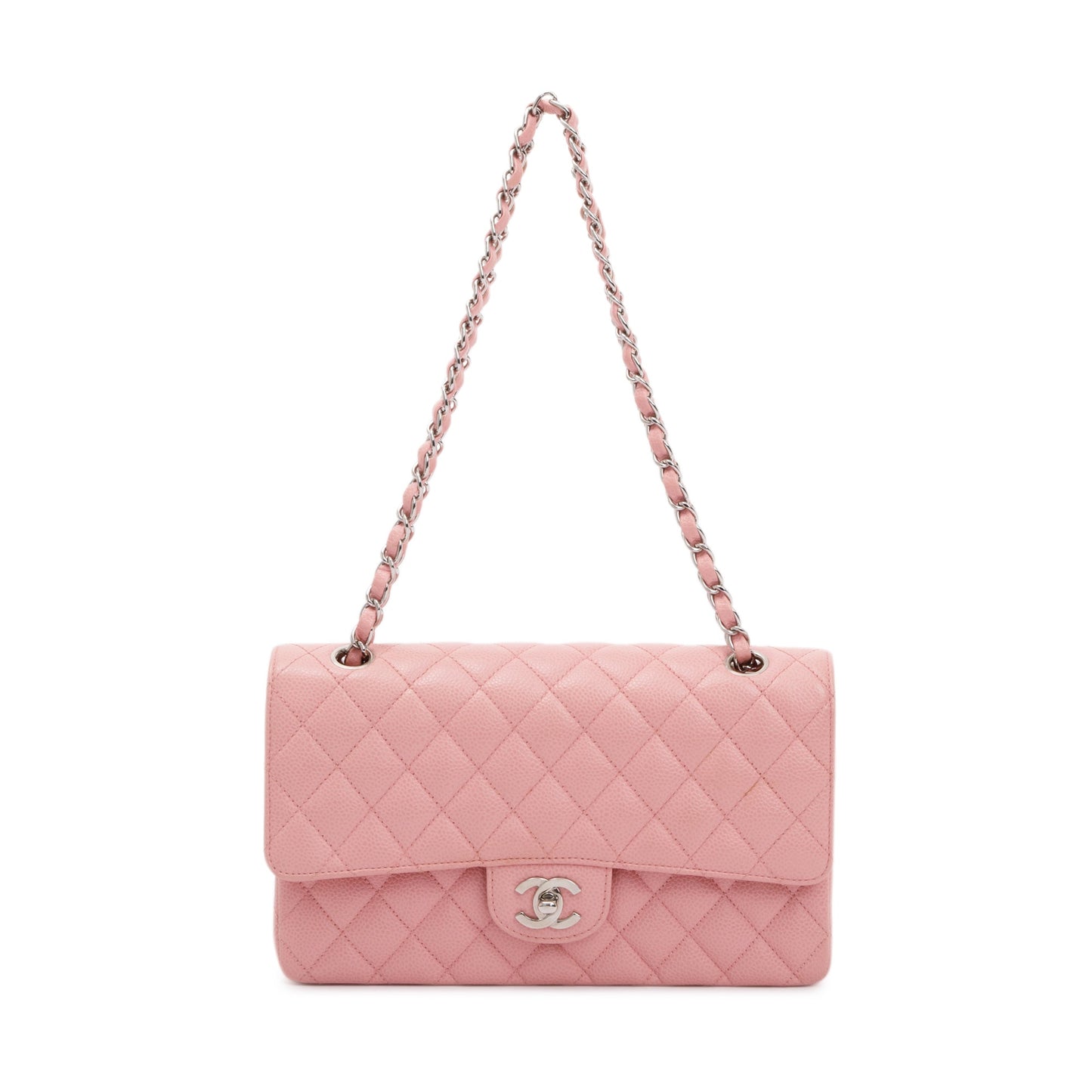 Chanel Pink Caviar Classic Medium Double Flap Bag