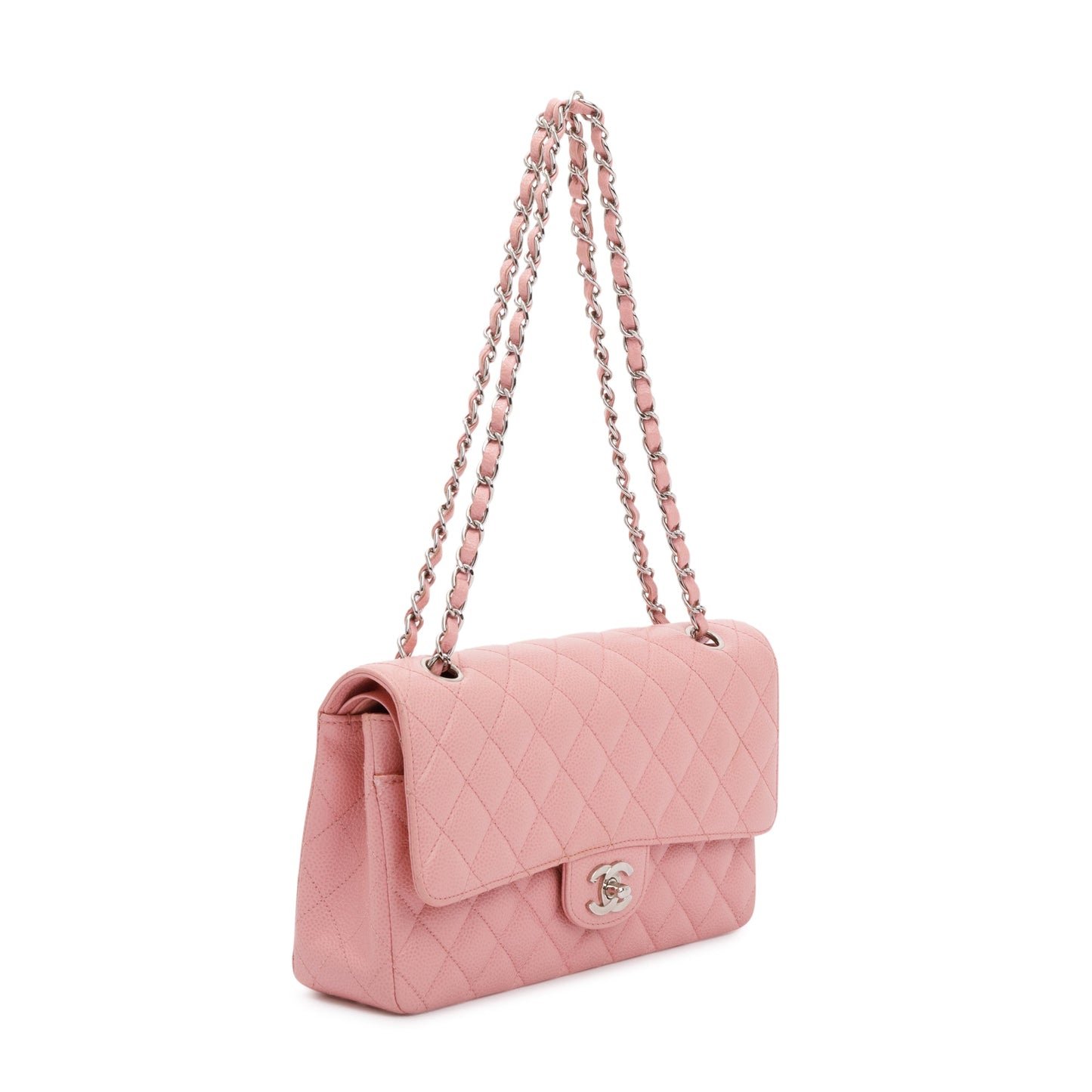 Chanel Pink Caviar Classic Medium Double Flap Bag