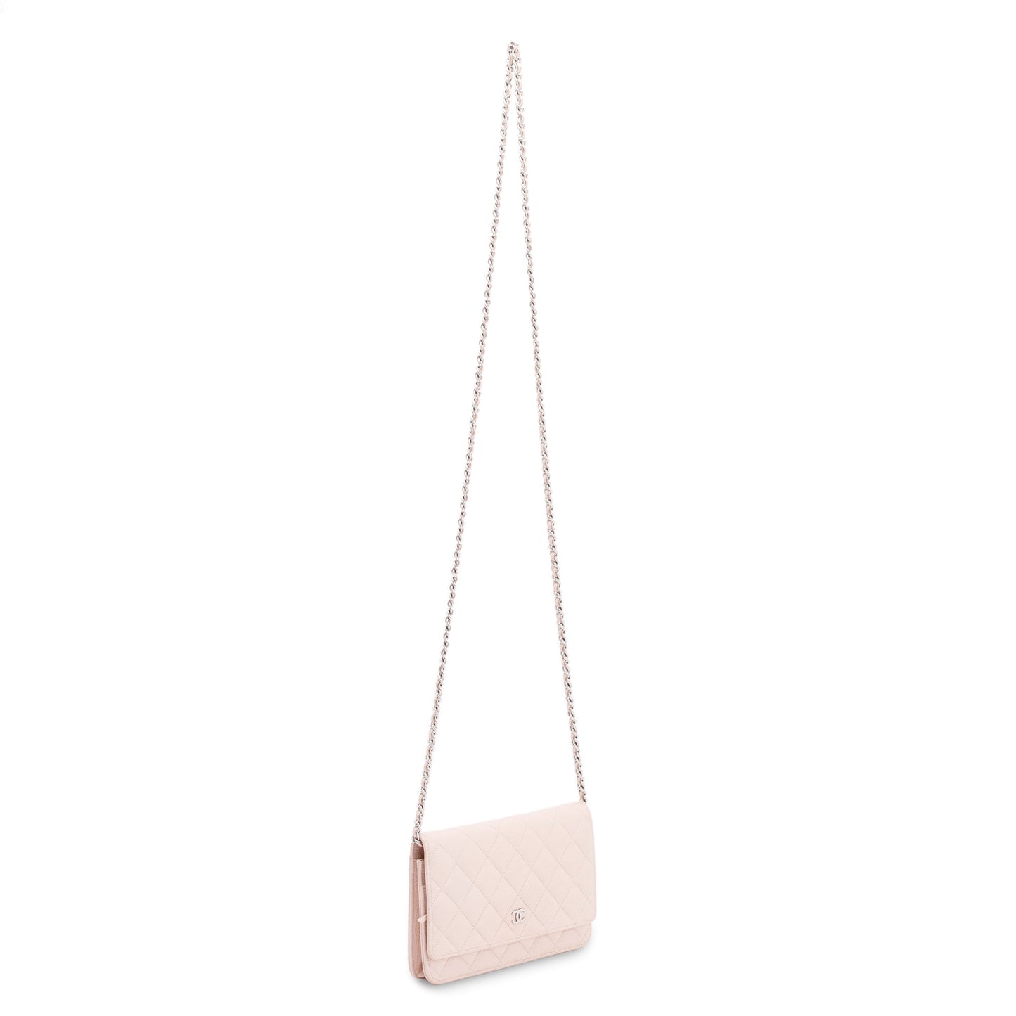 Chanel Pink Caviar Classic Wallet on Chain
