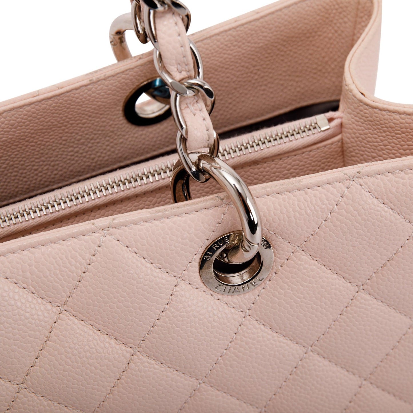 Chanel Pink Caviar Leather Grand Shopping Tote (GST)
