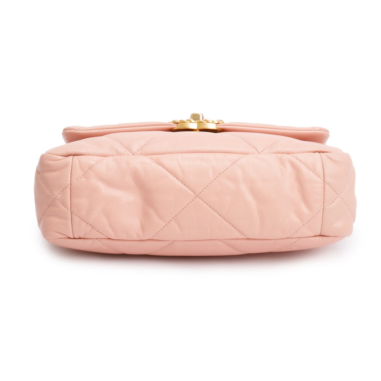 Chanel Pink Lambskin Leather Medium 19 Flap Bag