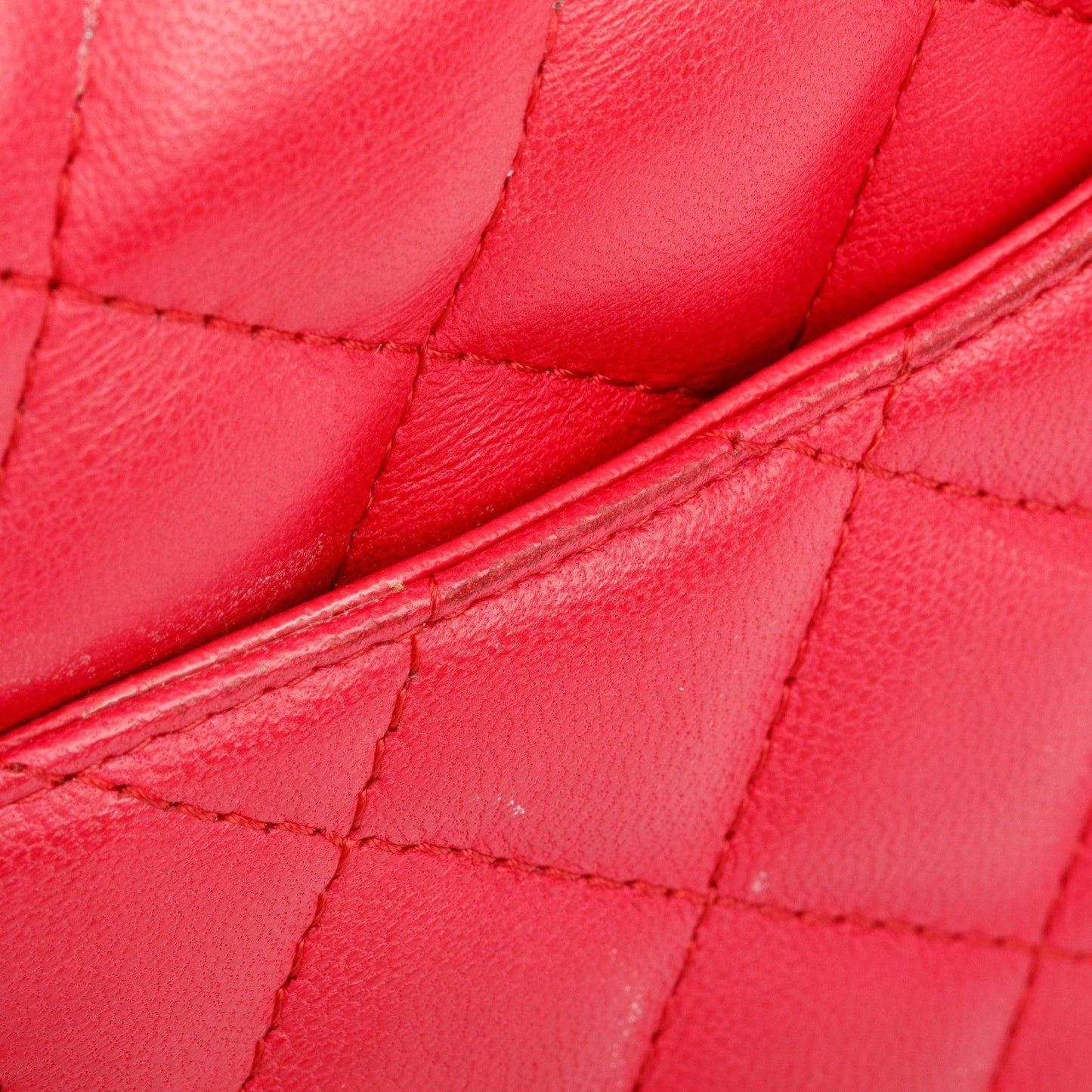 Chanel Pink Quilted Lambskin Leather Classic Square Mini Flap Bag
