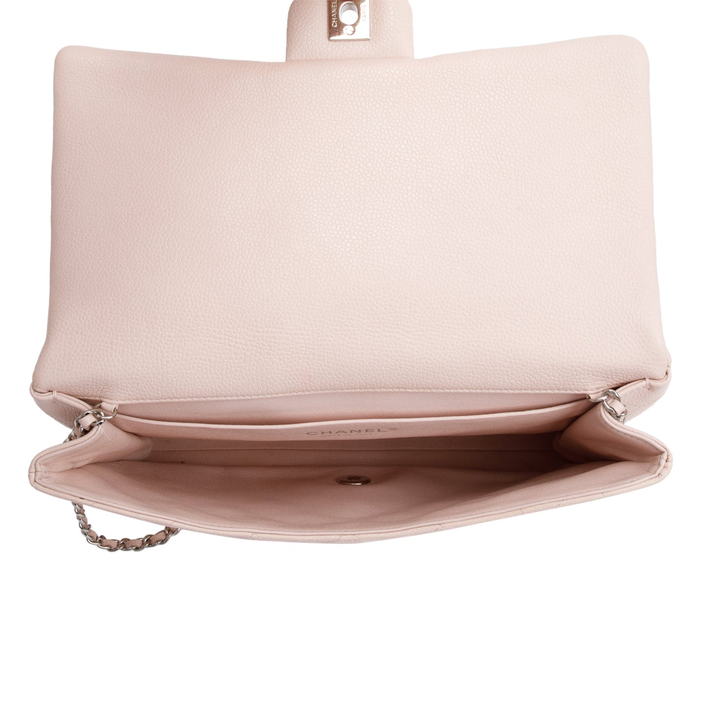 Chanel Pink Quilted Leather Clutch with Chain Flap