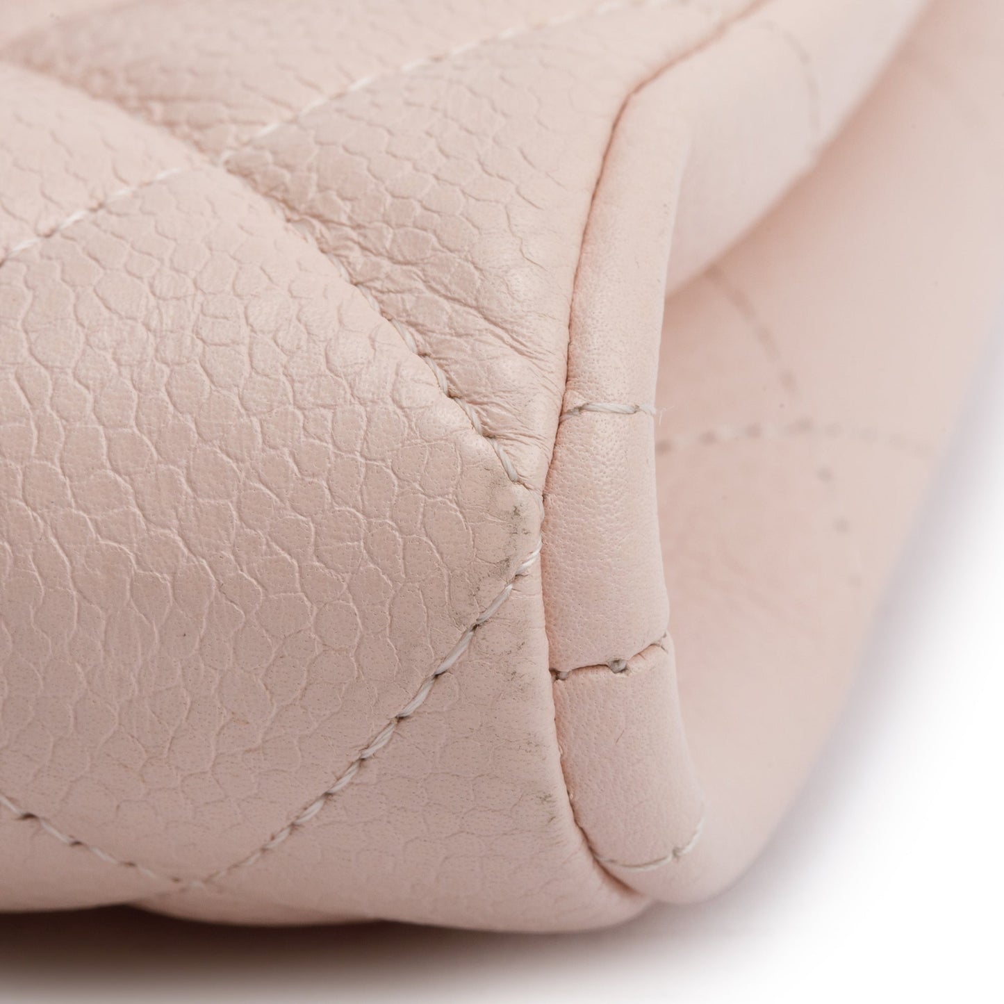 Chanel Pink Quilted Leather Clutch with Chain Flap