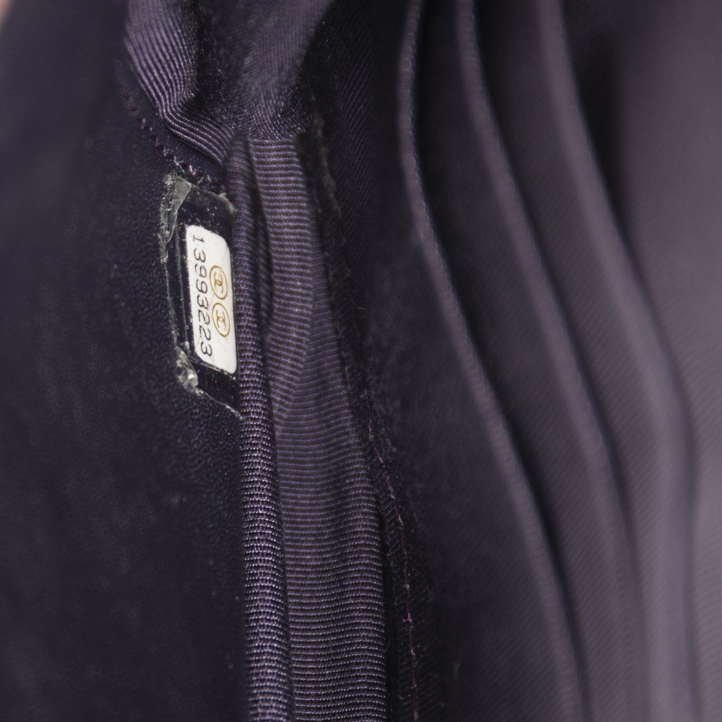 Chanel Purple Patent Classic Wallet on Chain