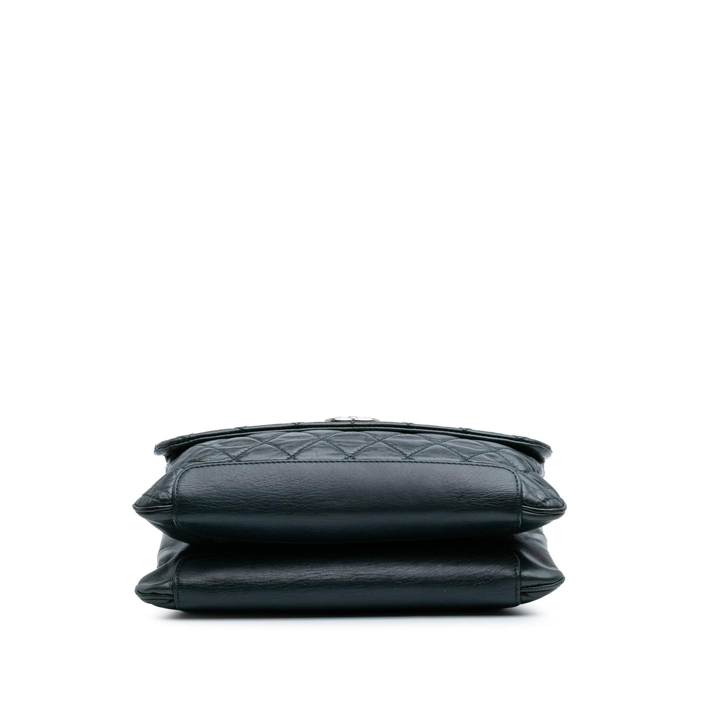 Chanel Quilted Aged Calfskin Logo Accordion Flap