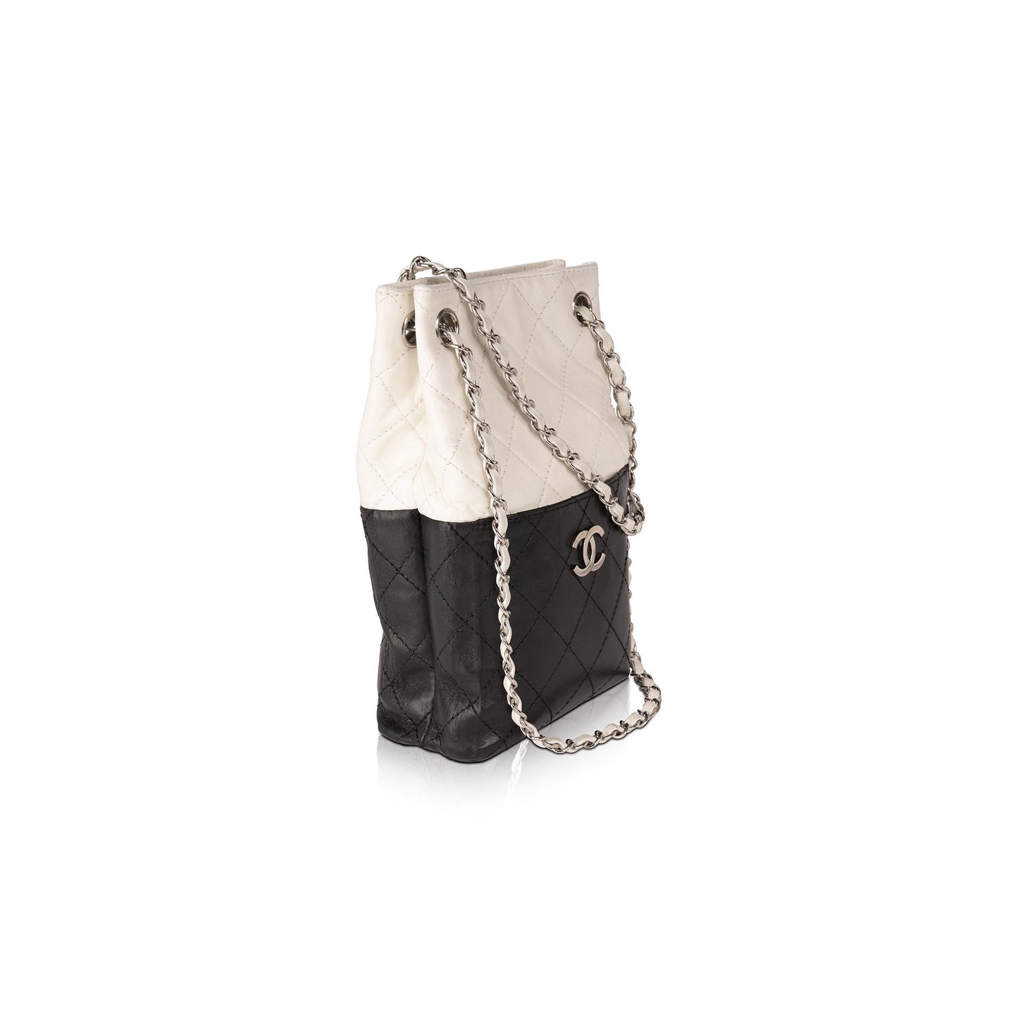 Chanel Quilted Bicolour Vertical Tote