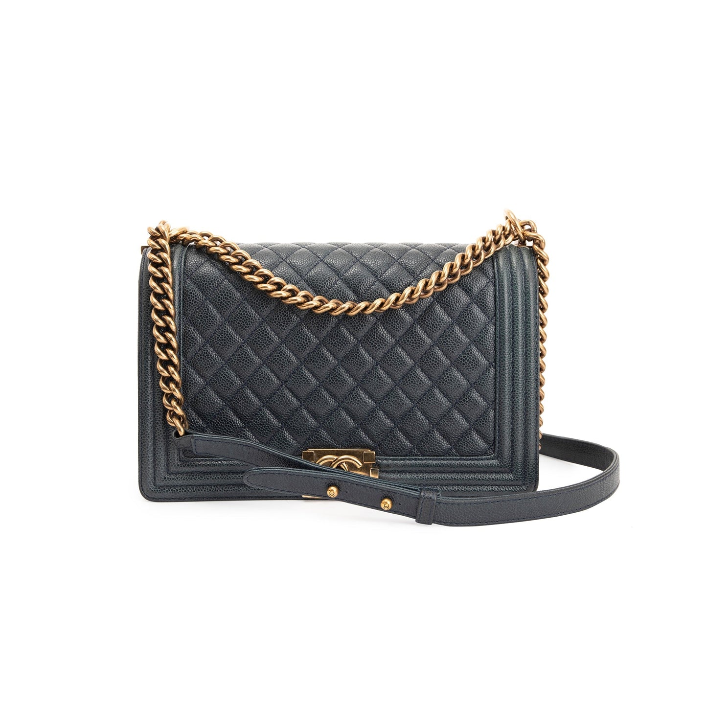 Chanel Quilted Caviar Large Boy Bag