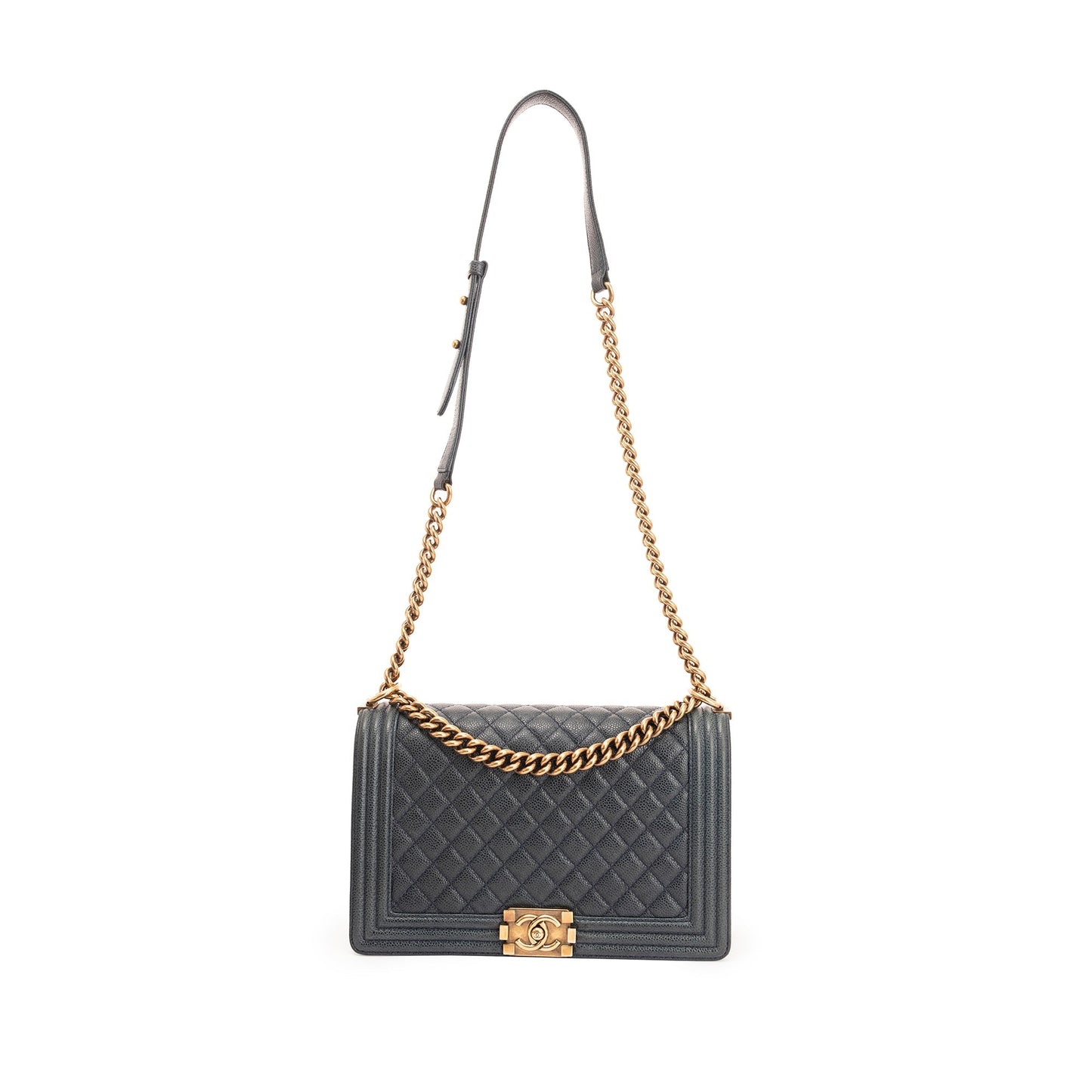 Chanel Quilted Caviar Large Boy Bag