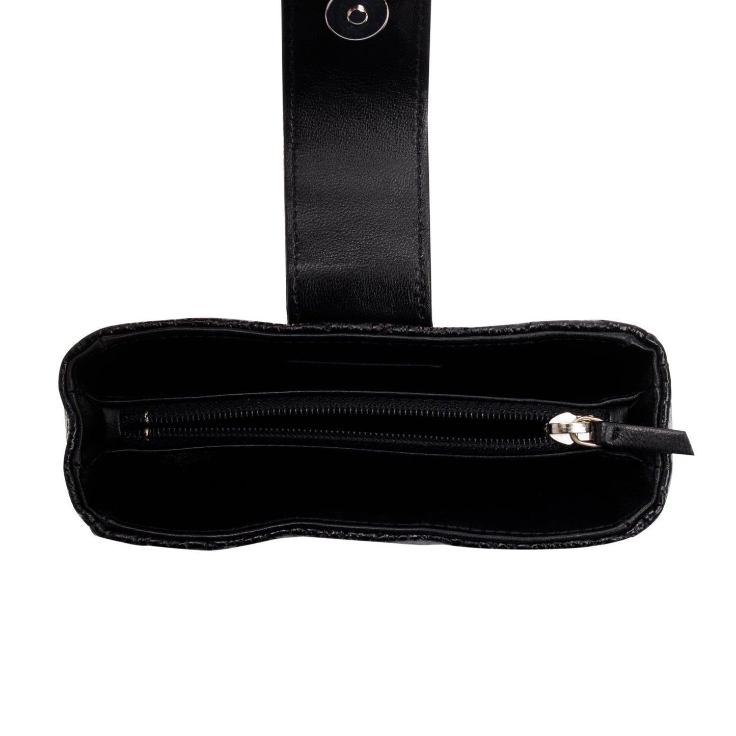 Chanel Quilted Crinkled Leather Phone Holder Clutch