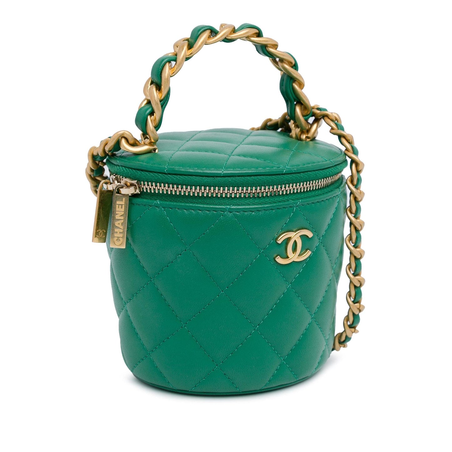 Chanel Quilted Lambskin Afternoon Tea Vanity Case with Chain (SHG-w7OUtb)