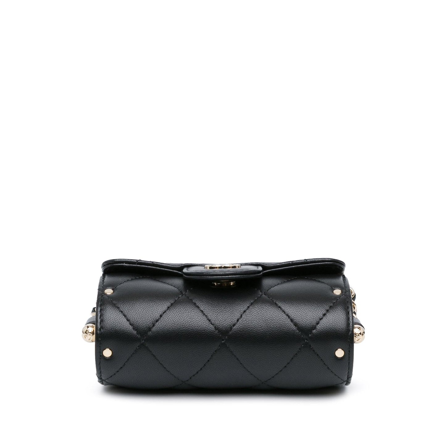 Chanel Quilted Lambskin Box Of Secrets Card Holder With Chain (SHG-AauFyw)