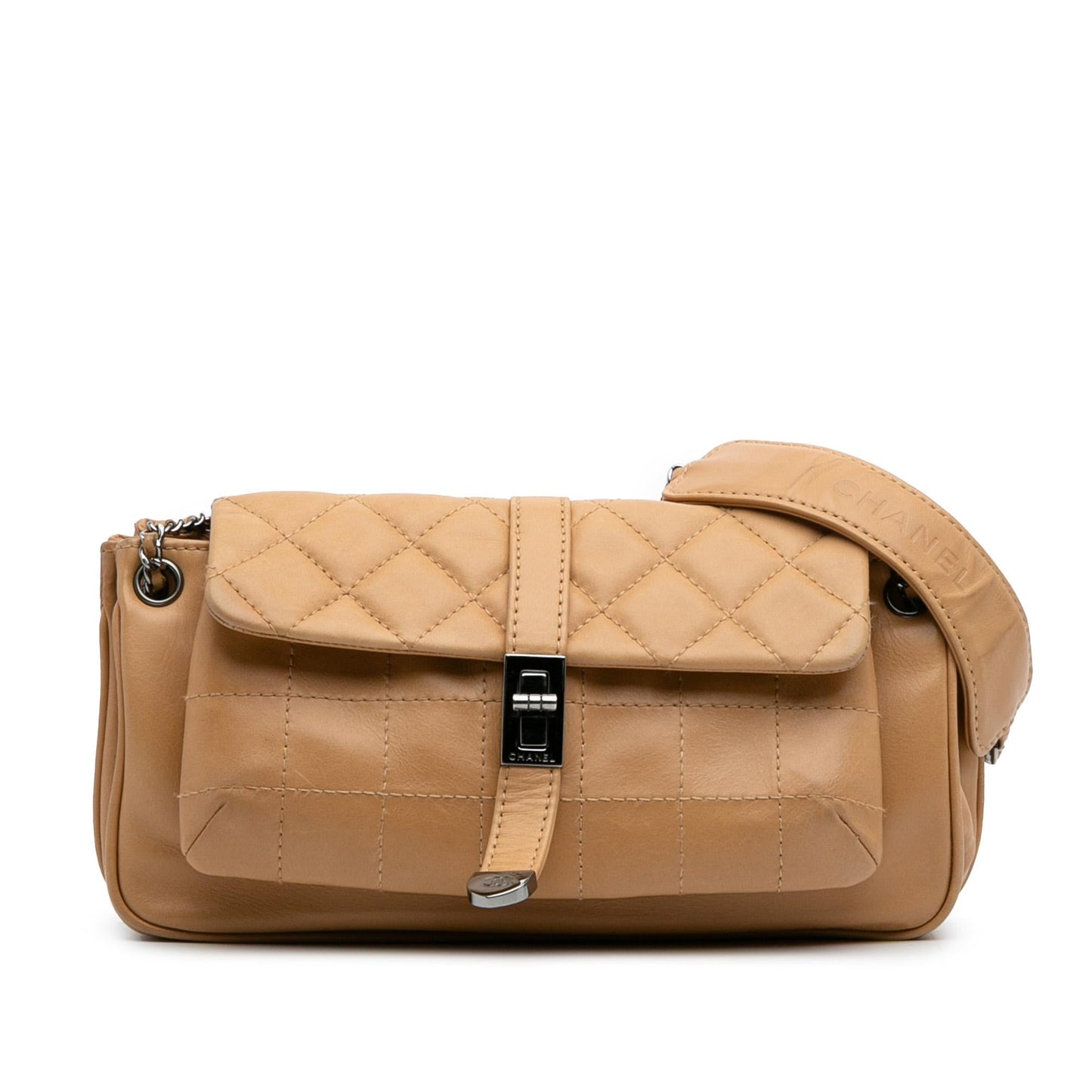 Chanel Quilted Lambskin Mademoiselle Lock Accordion Flap
