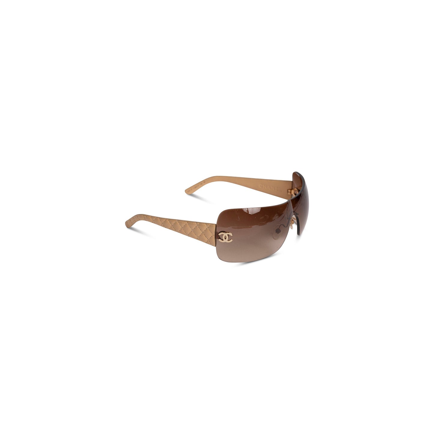 Chanel Quilted Leather Shield Sunglasses