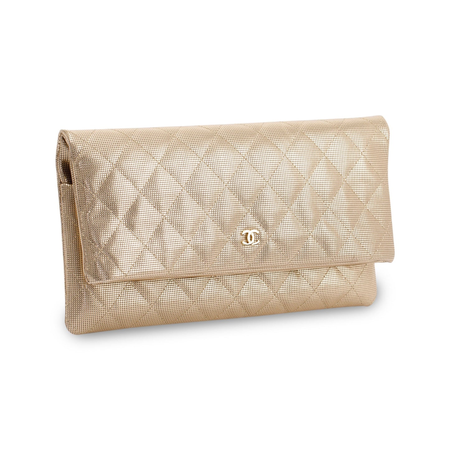Chanel Quilted Metallic Beauty CC Clutch