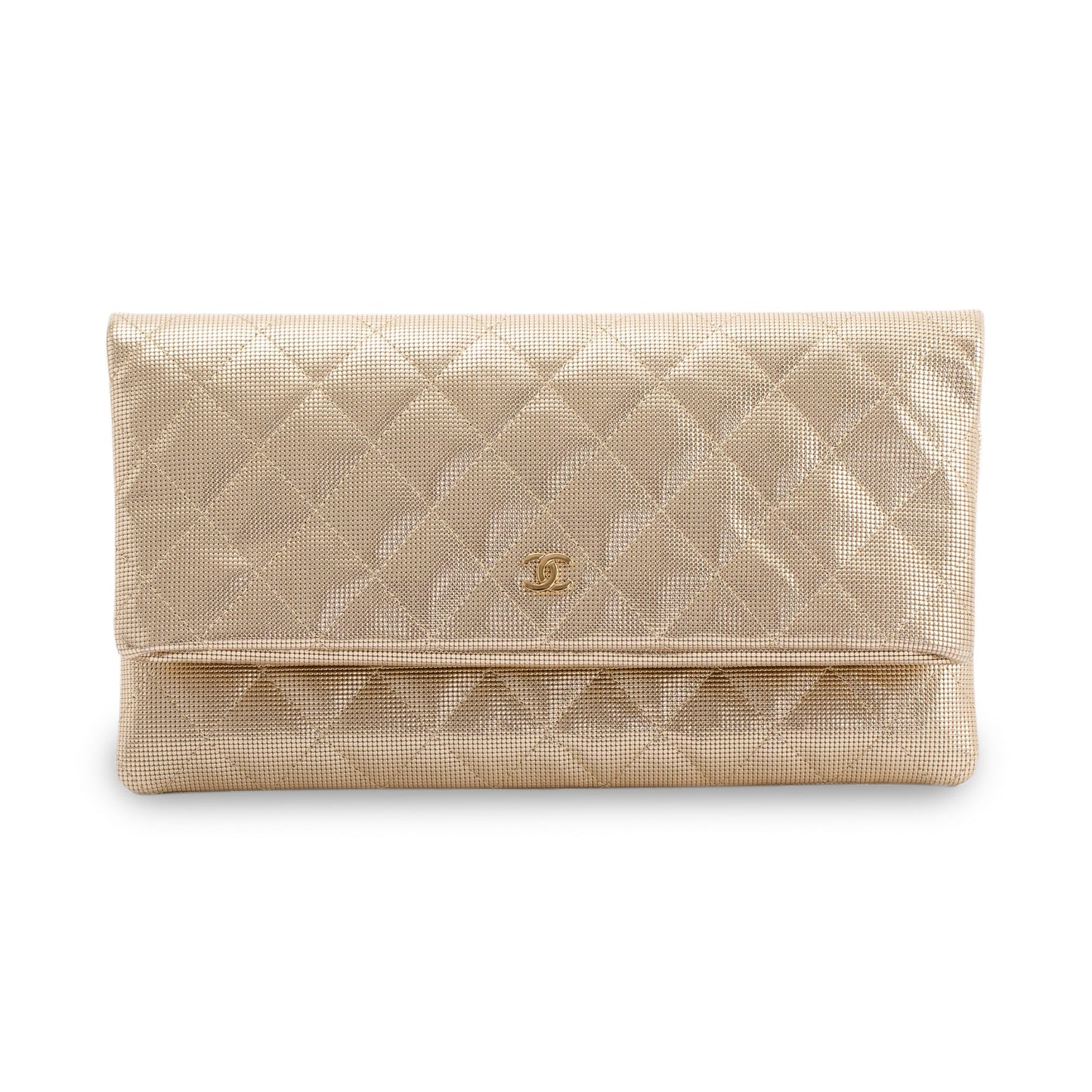 Chanel Quilted Metallic Beauty CC Clutch