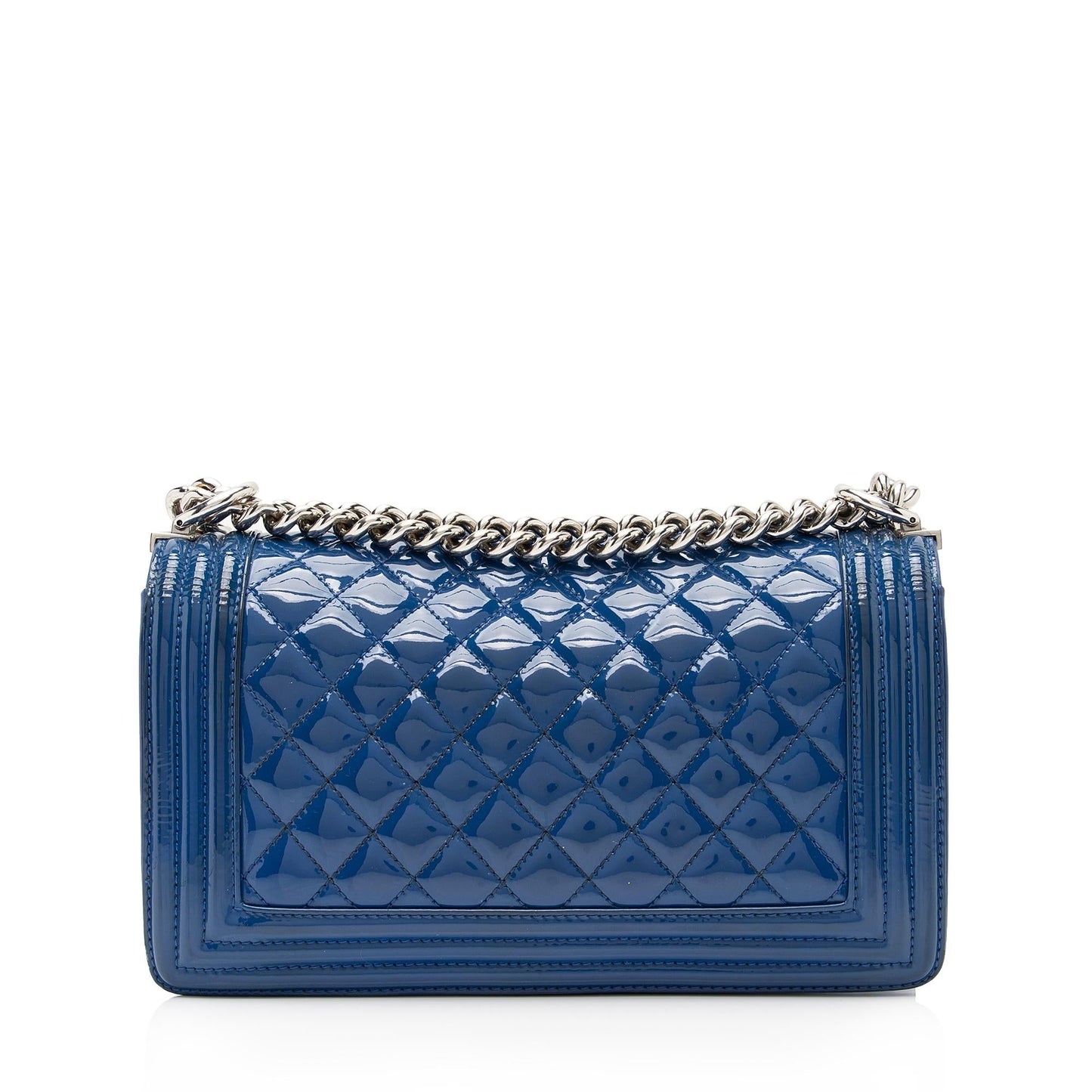Chanel Patent Leather Plexiglass Medium Boy Bag (SHF-23613)