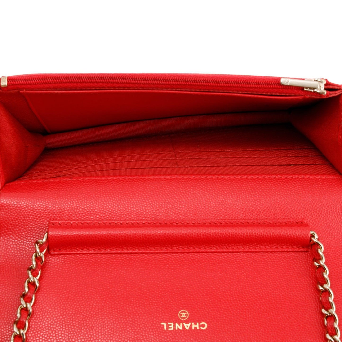 Chanel Red Caviar Classic Wallet on Chain
