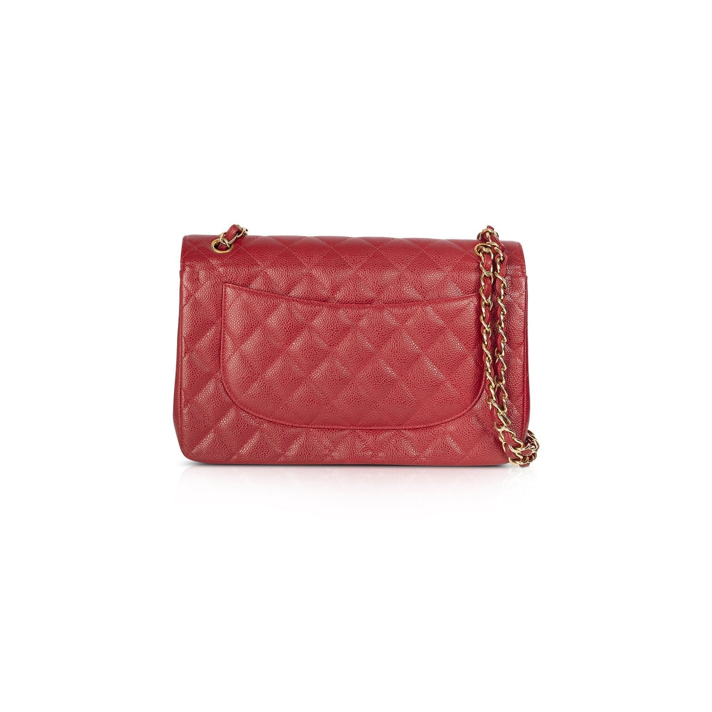 Chanel Red Caviar Large Classic Double Flap Bag