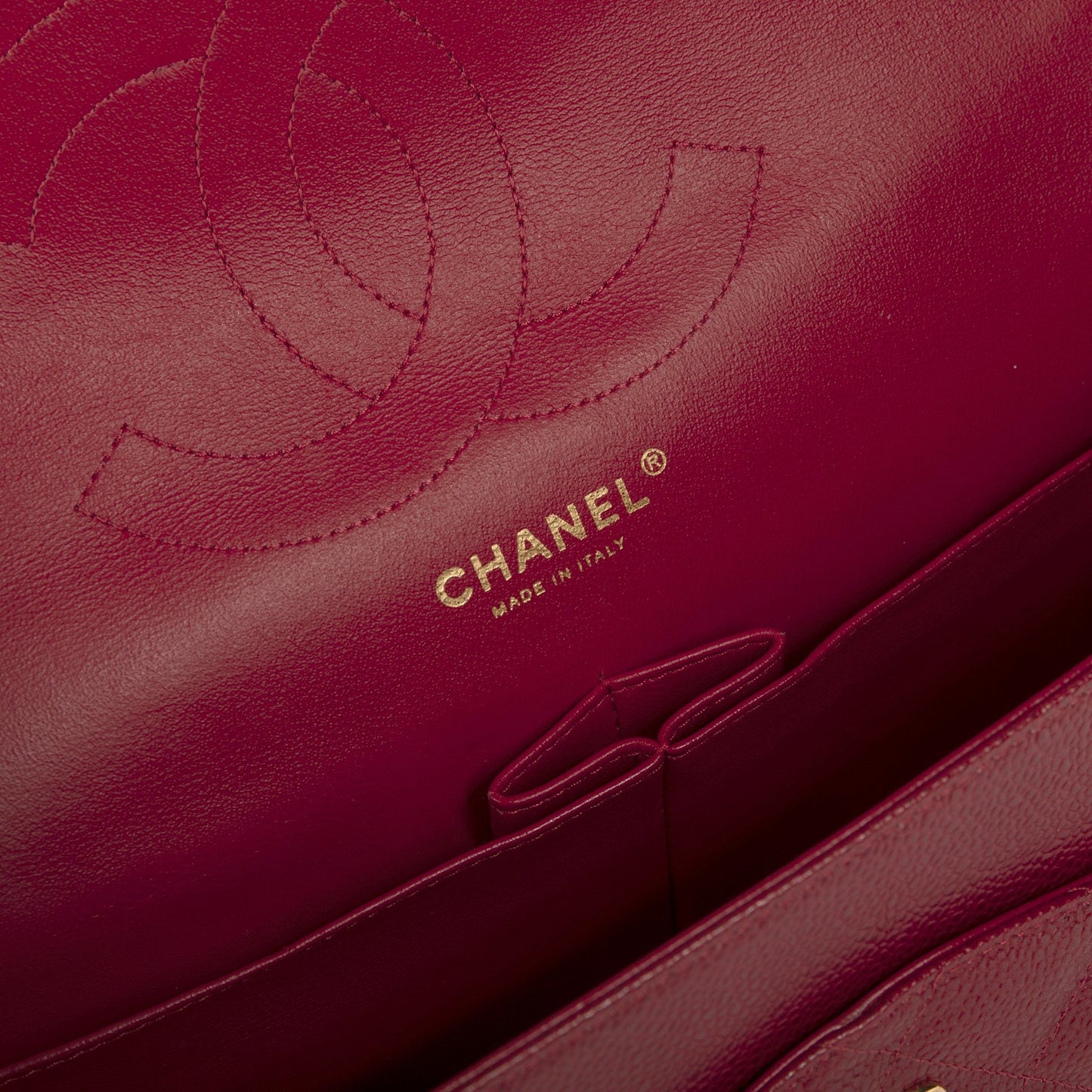 Chanel Red Caviar Large Classic Double Flap Bag