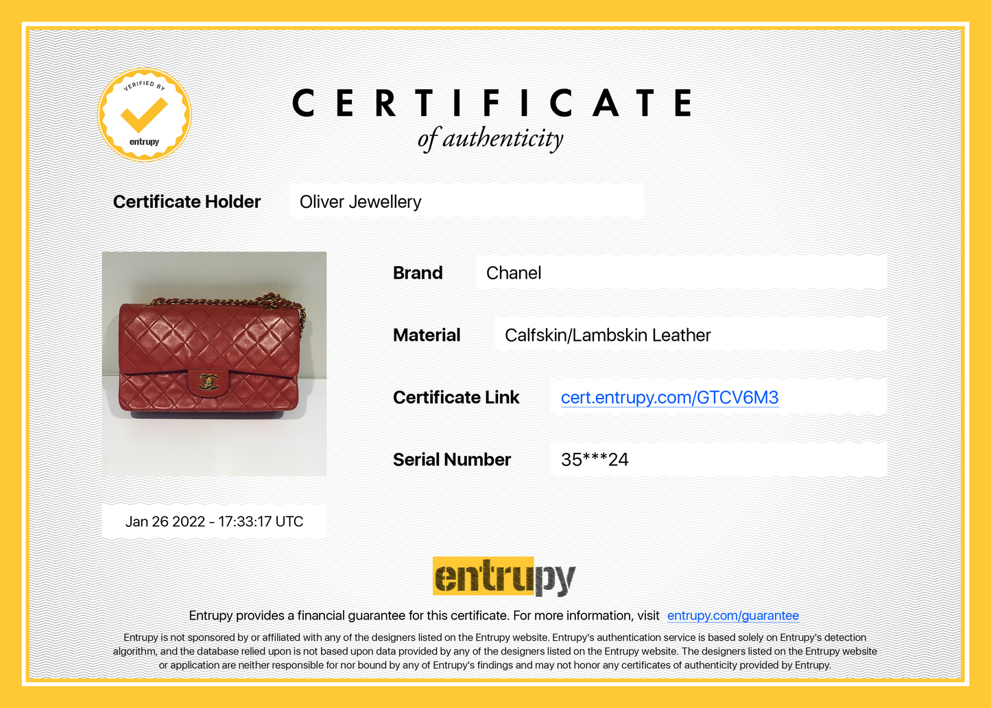 Chanel Red Lambskin Medium Classic Double Flap Bag