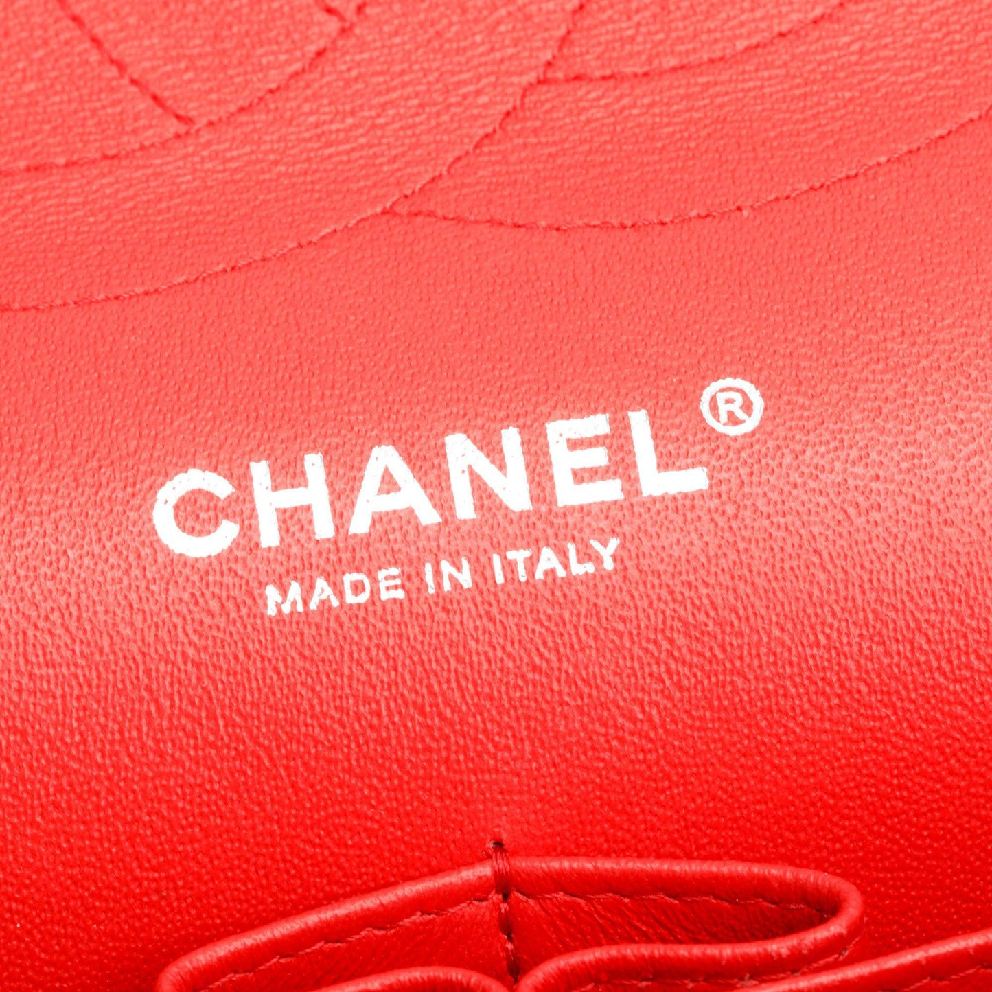 Chanel Red Quilted Caviar Leather Chevron Jumbo Double Flap Bag