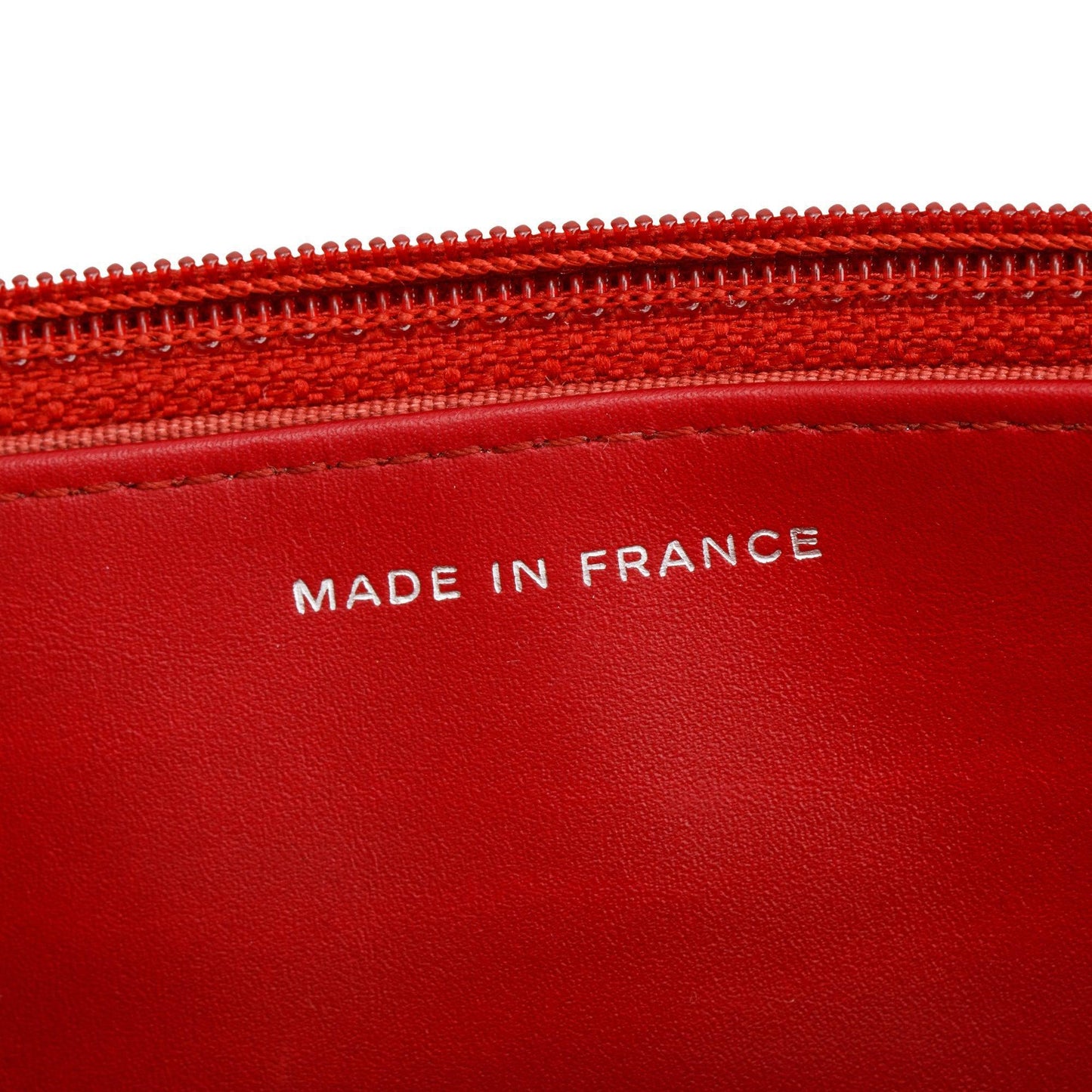 Chanel Red Quilted Caviar Leather Classic Wallet on Chain