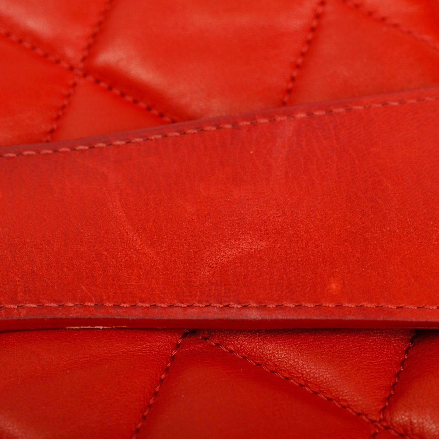 Chanel Red Quilted Lambskin Leather Chanel 3 Maxi Flap Bag