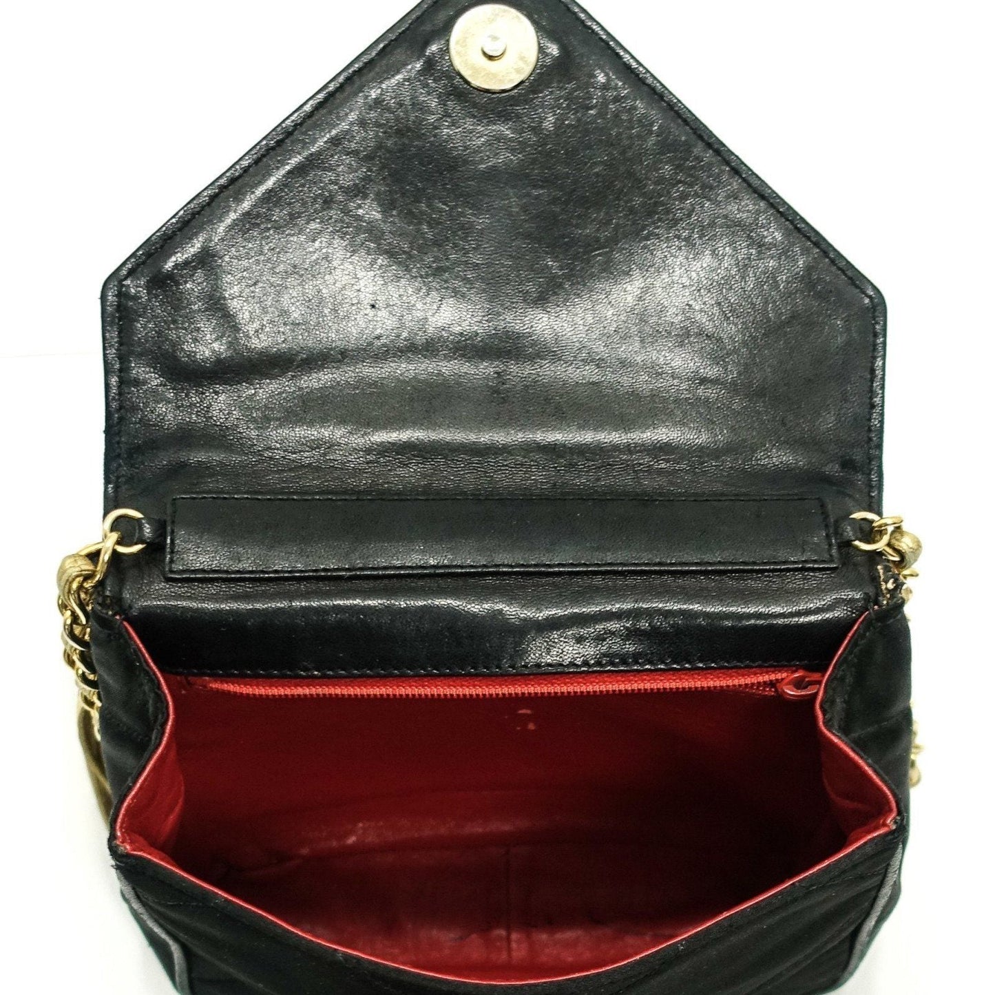 Chanel Satin Black and Gold Tassel Evening Bag