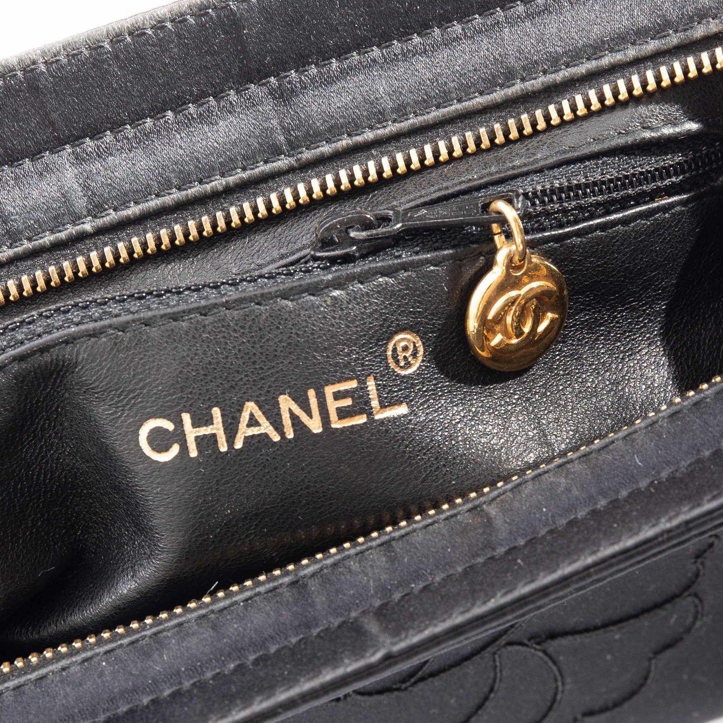 Chanel Satin Camellia Evening Bag