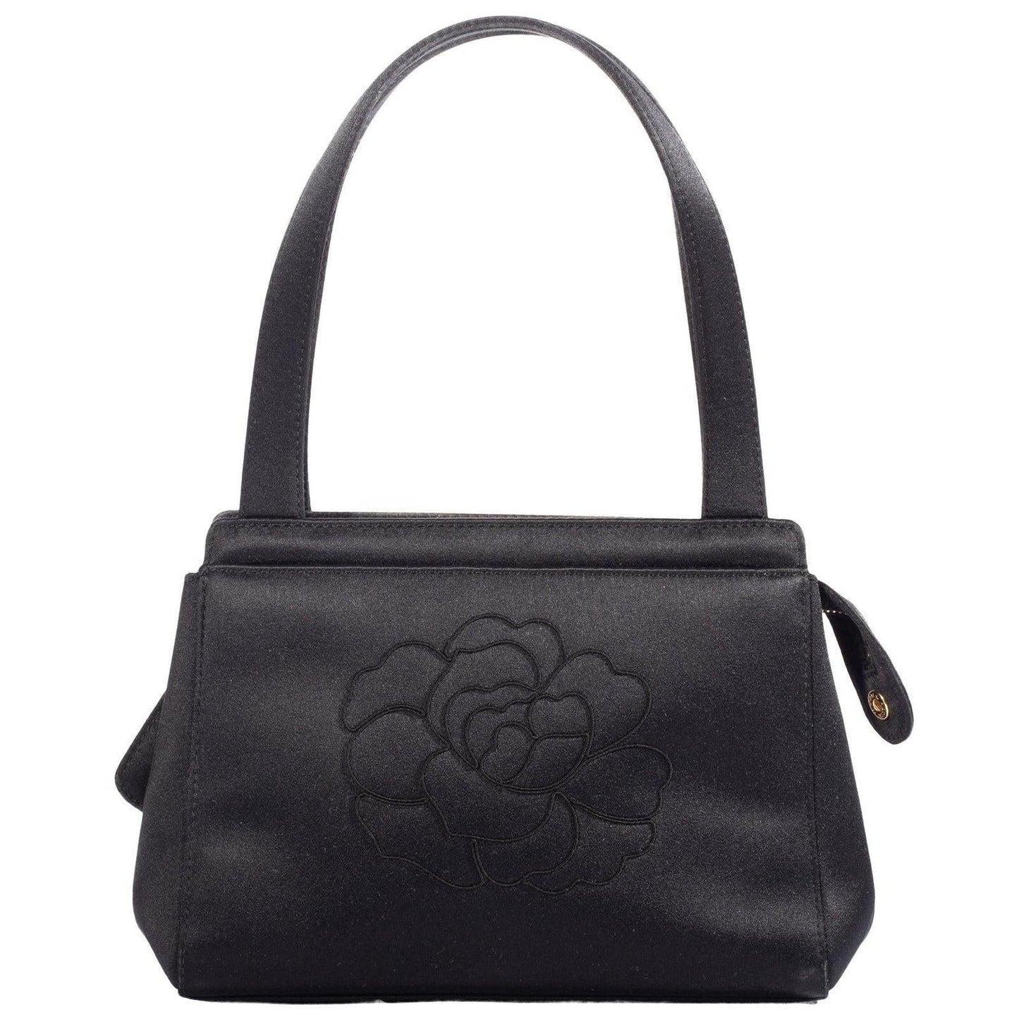 Chanel Satin Camellia Evening Bag