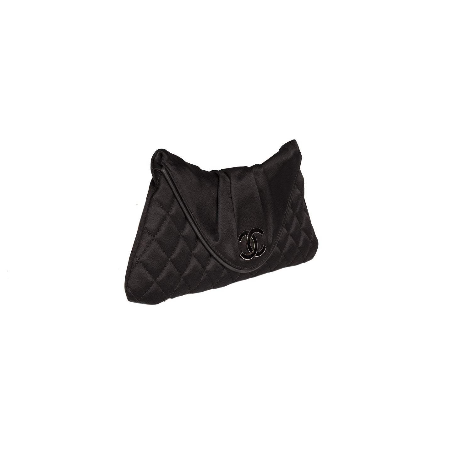 Chanel Satin Half Moon Clutch