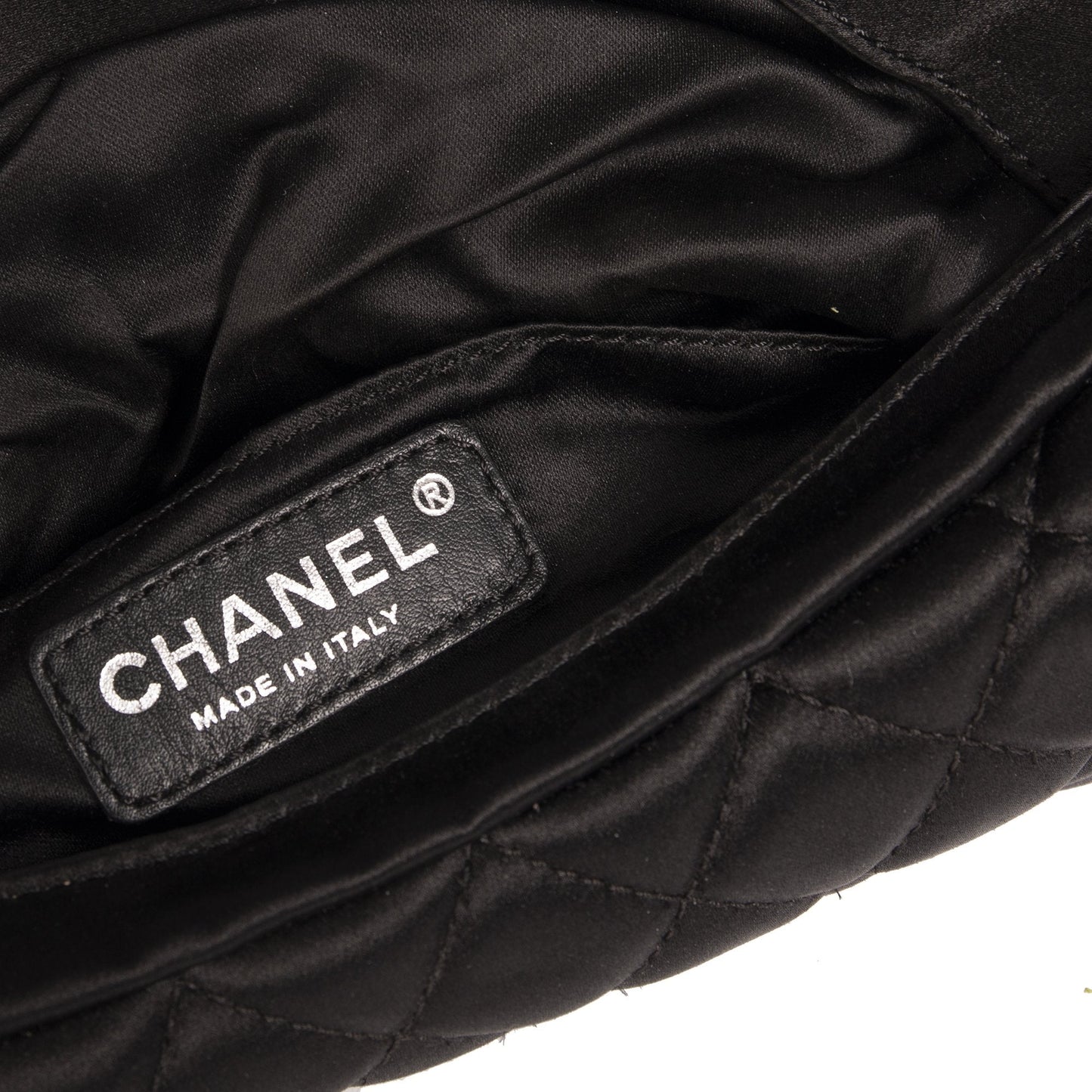 Chanel Satin Half Moon Clutch